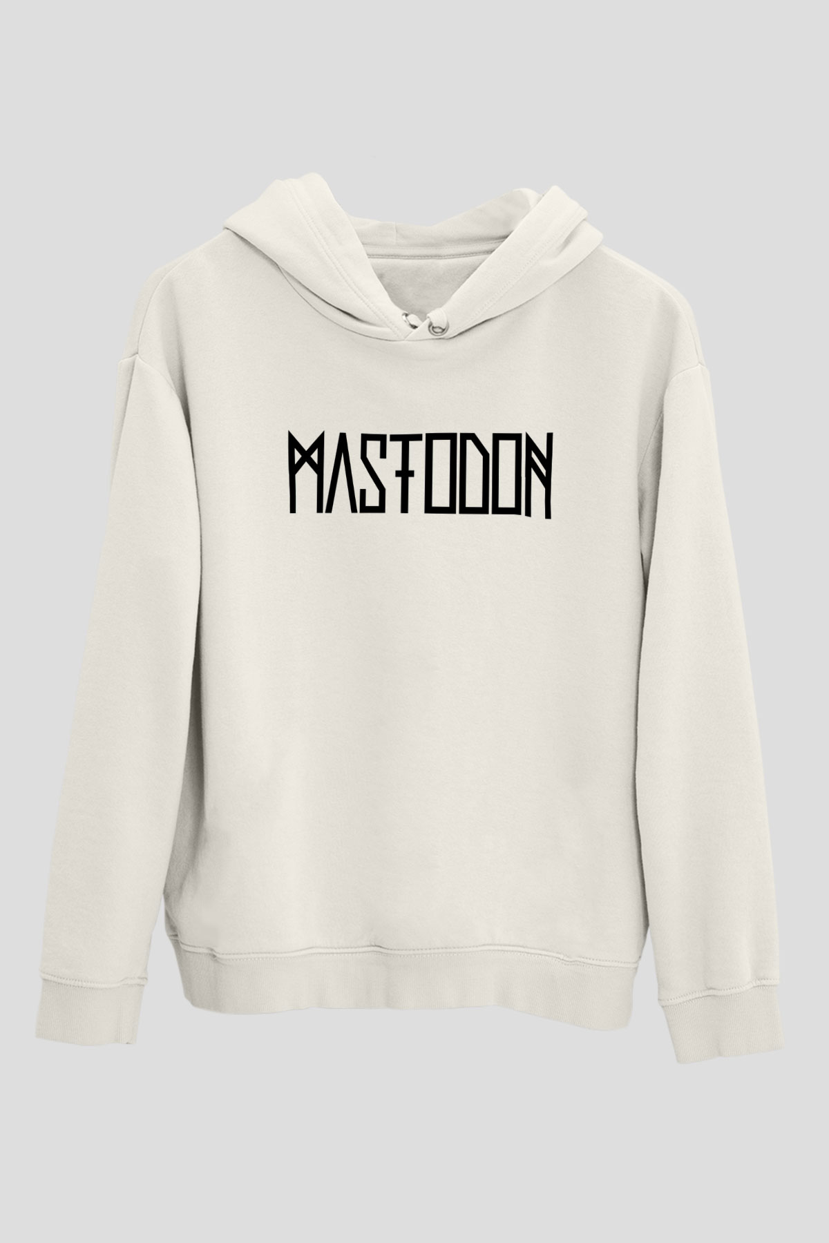 Mastodon Beyaz Unisex Kapşonlu Sweatshirt