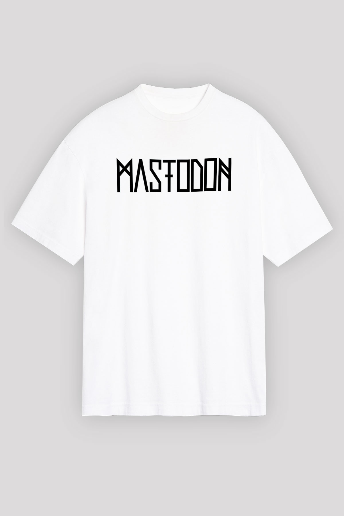 Mastodon Beyaz Unisex Oversize Tişört T-Shirt
