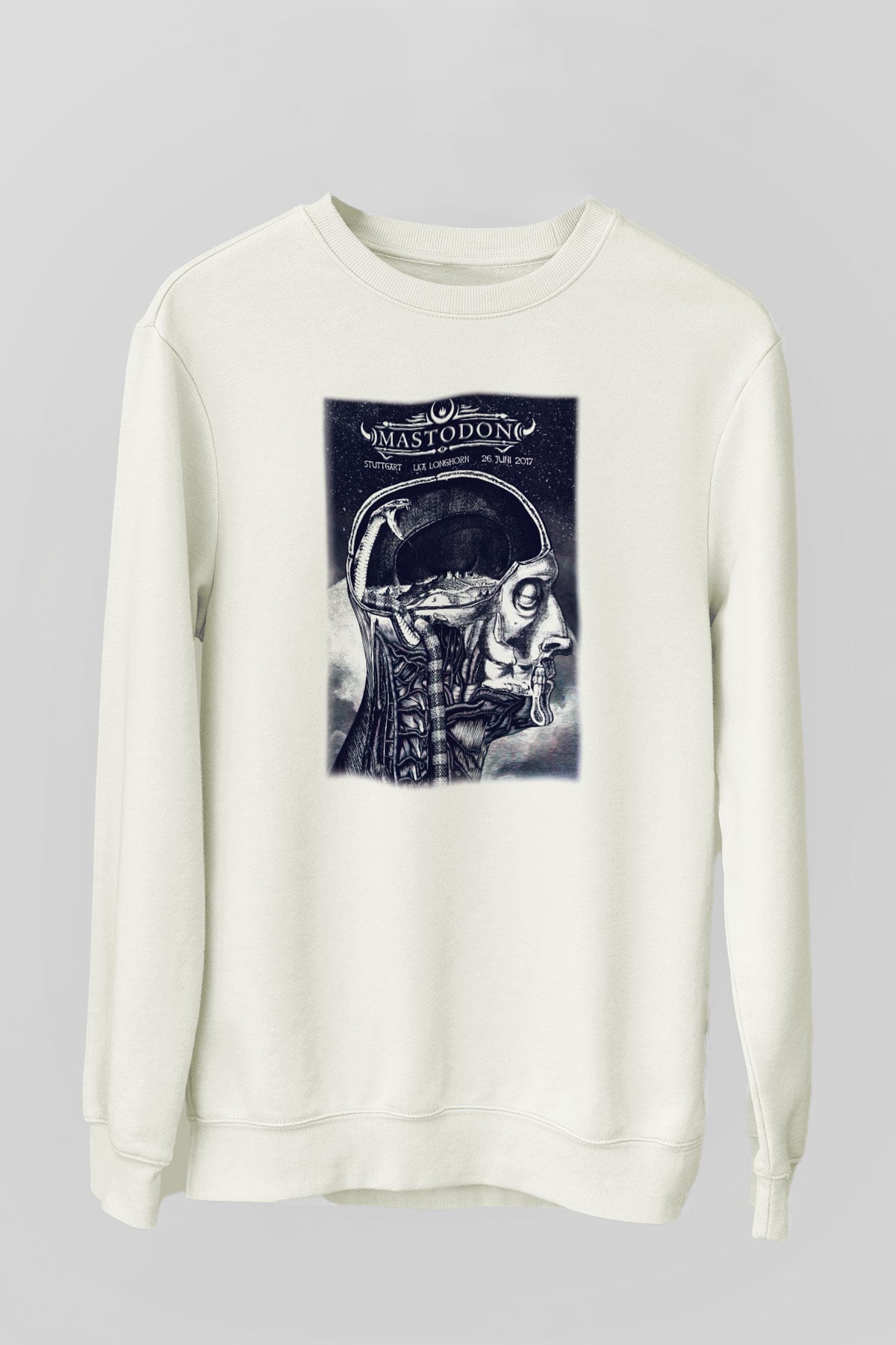 Mastodon Beyaz Unisex Sweatshirt