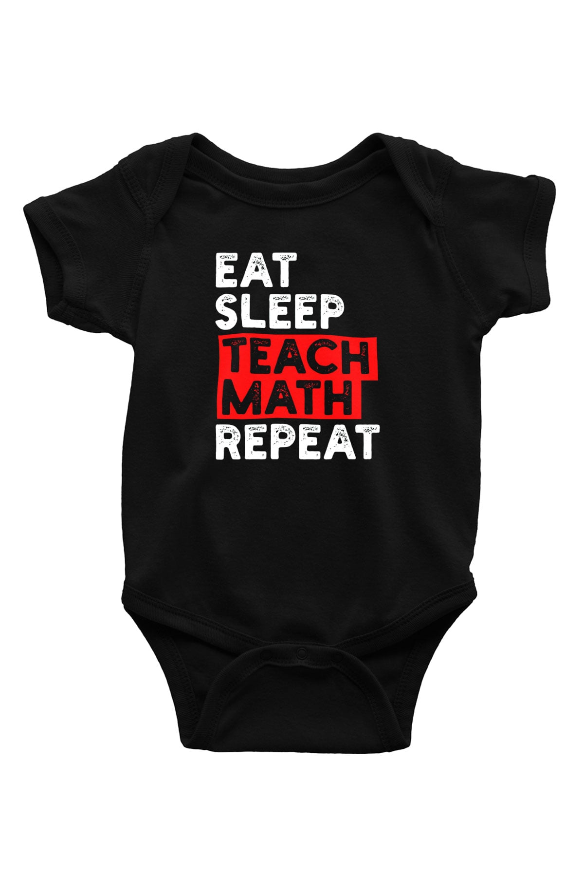 Matematik Öğretmeni Baskılı Unisex  Siyah Bebek Body - Zıbın