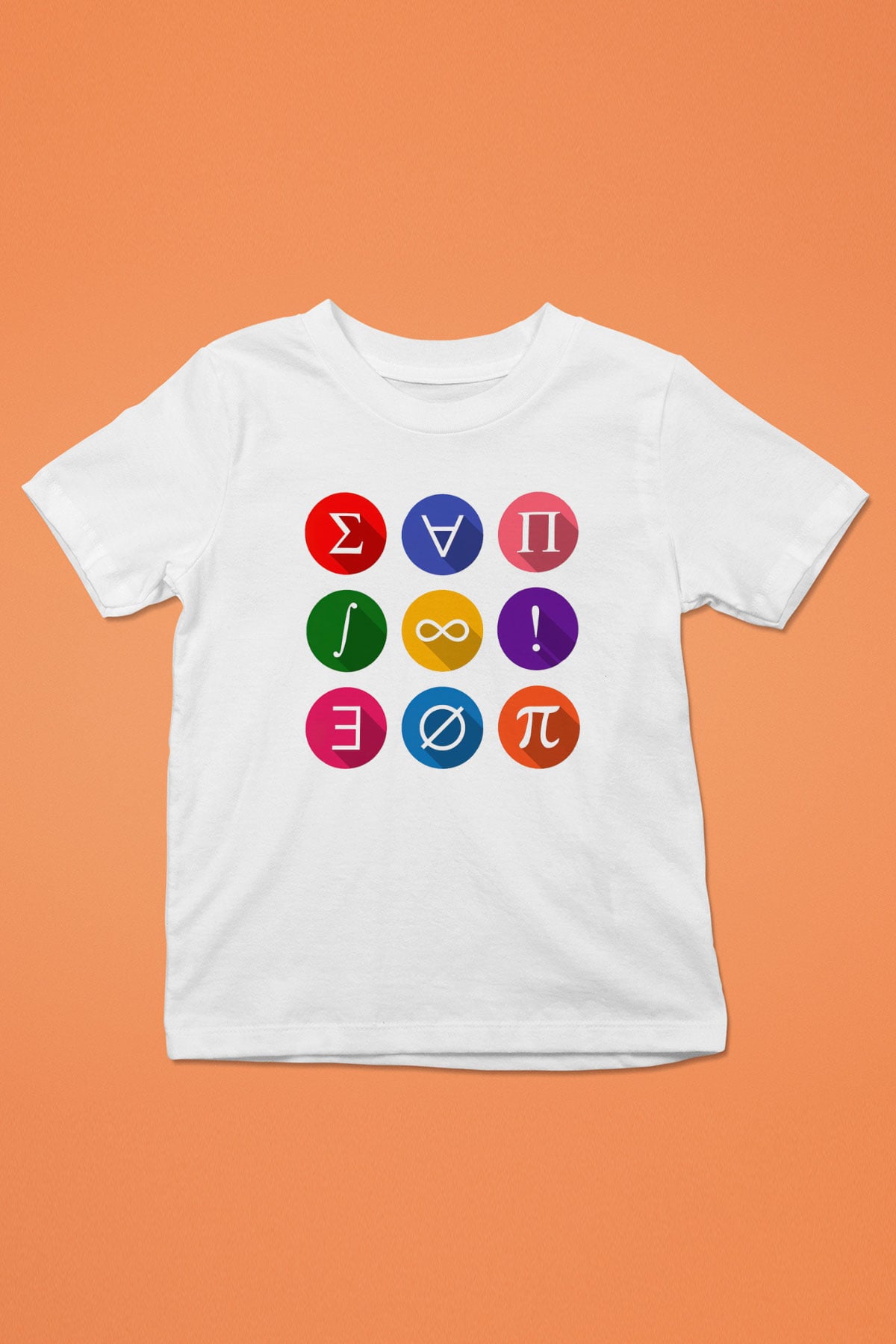 Matematikçi Baskılı Beyaz Unisex Çocuk Tişört