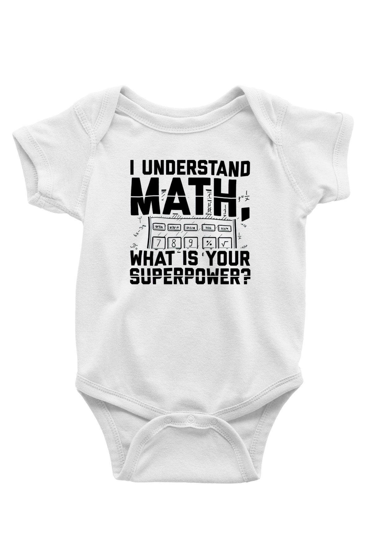 Matematikçi Beyaz Bebek Body - Zıbın
