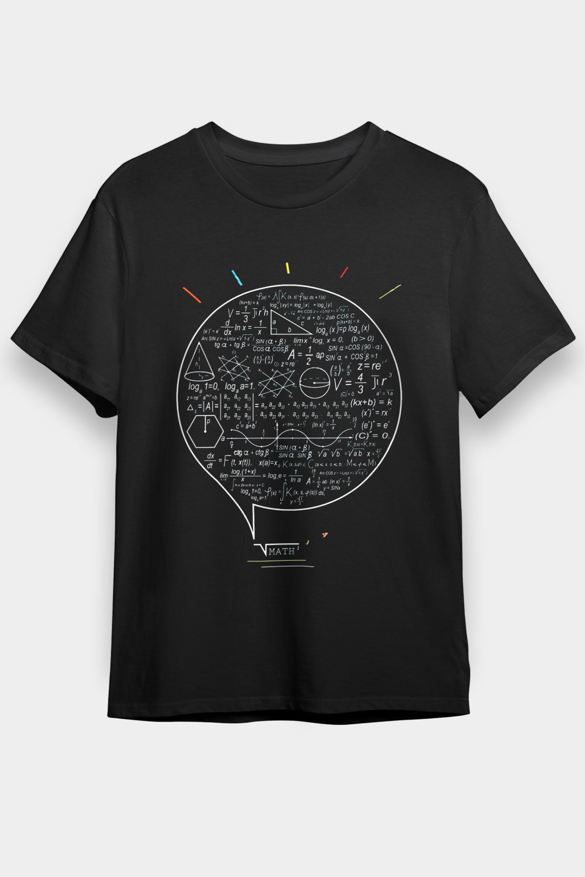 Matematikçi Siyah Unisex Tişört T-Shirt - TişörtFabrikası
