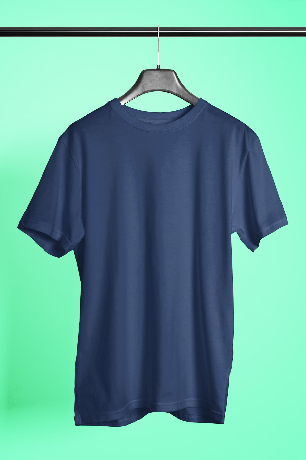 Mavi Basic Unisex Tişört T-Shirt - TişörtFabrikası