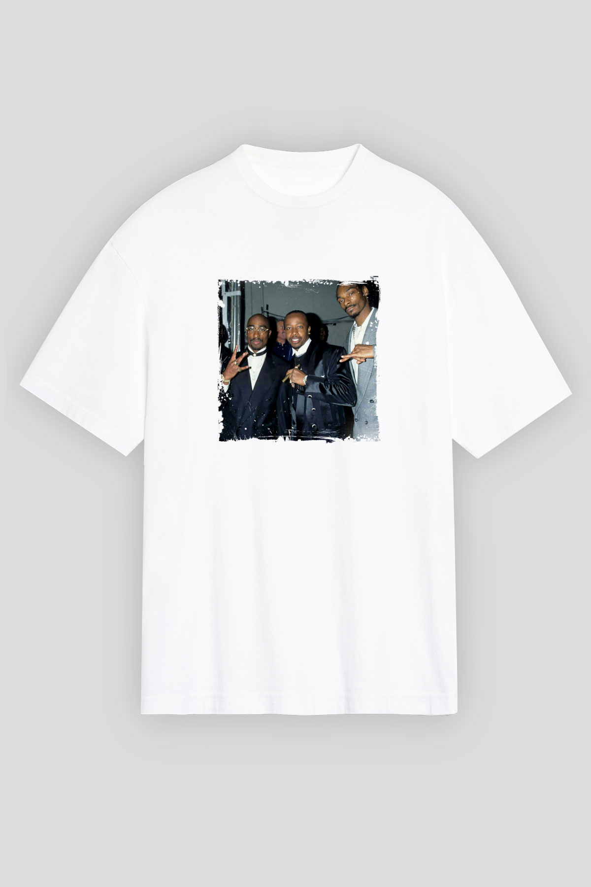 MC Hammer Baskılı Unisex Beyaz Tişört