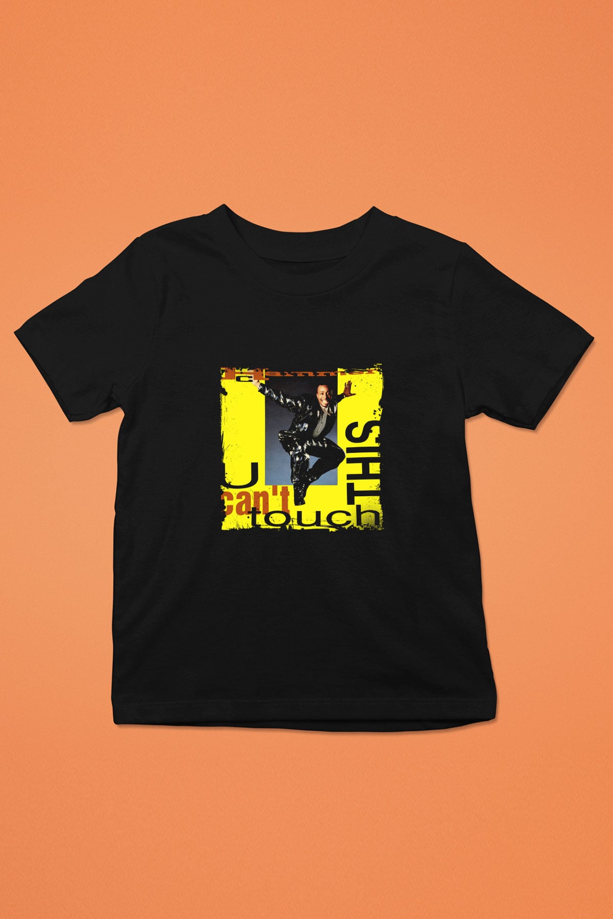 MC Hammer Baskılı Unisex Siyah Çocuk Tişört