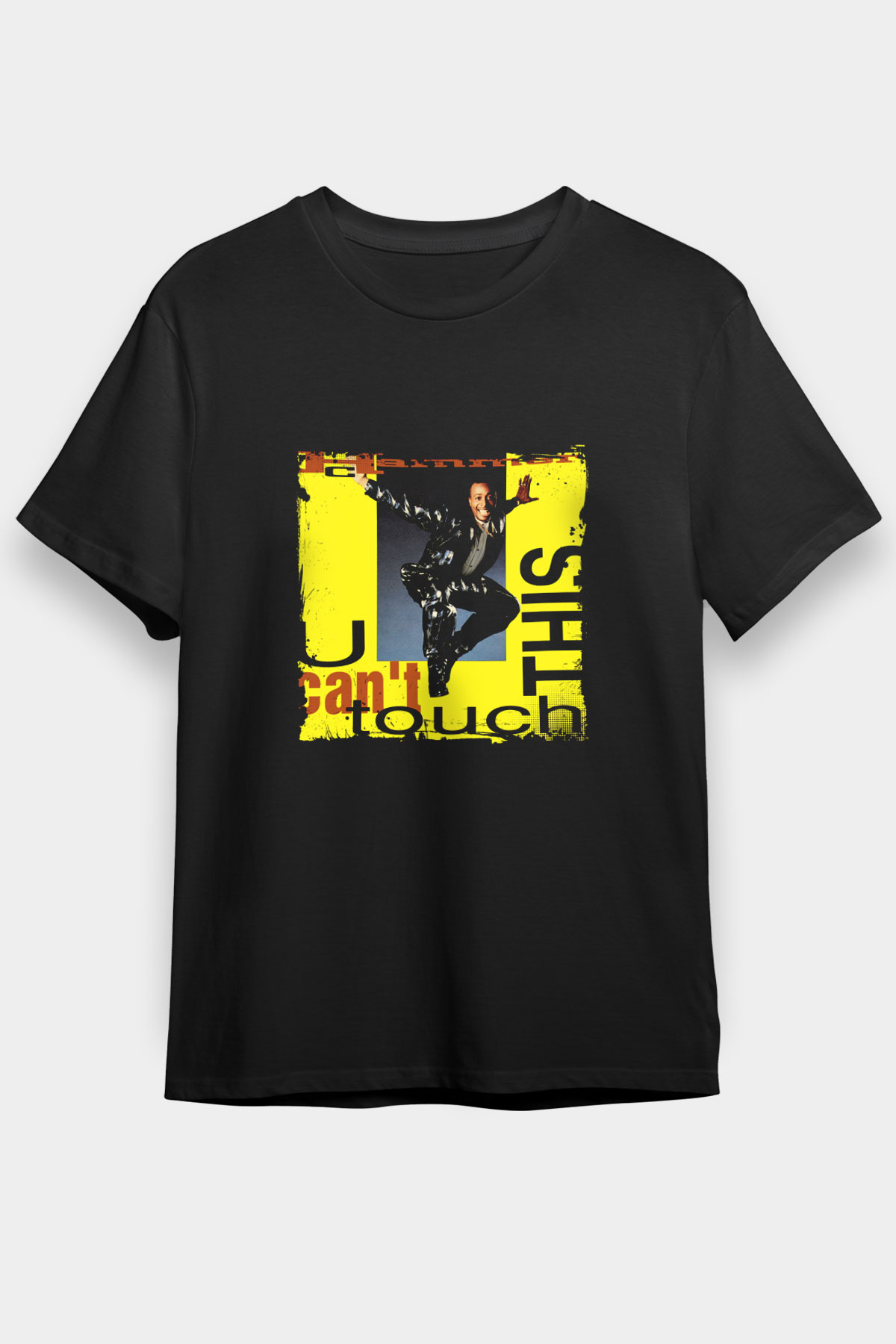MC Hammer Baskılı Unisex Siyah Tişört