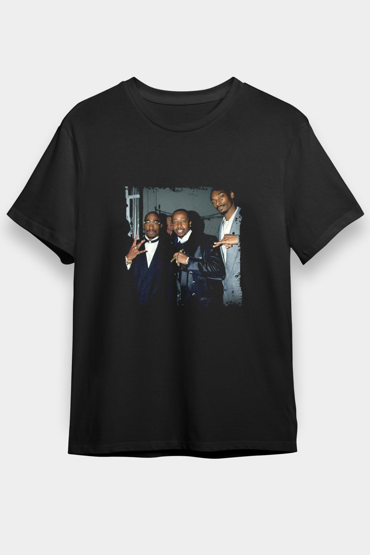 MC Hammer Baskılı Unisex Siyah Tişört