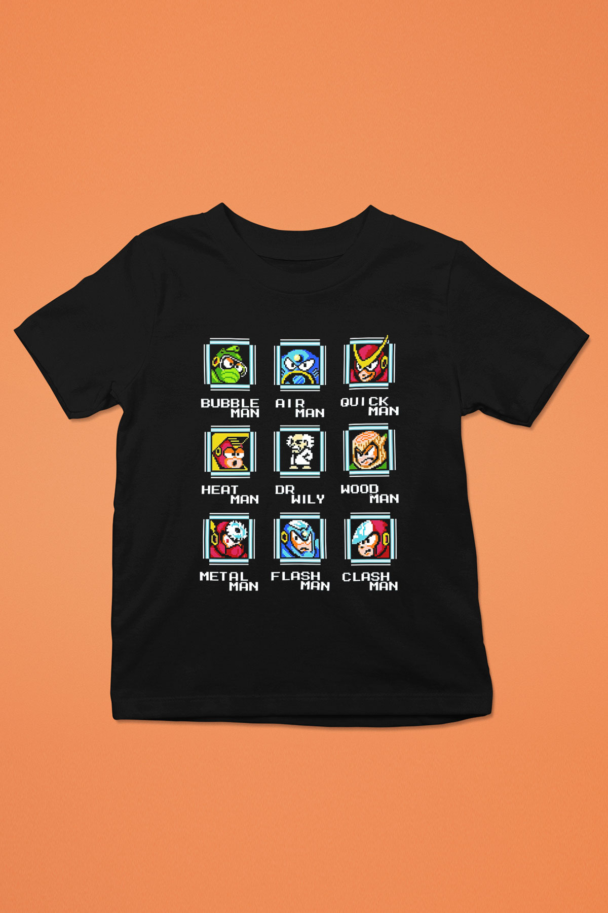 Mega Man Siyah Unisex  Çocuk Tişört