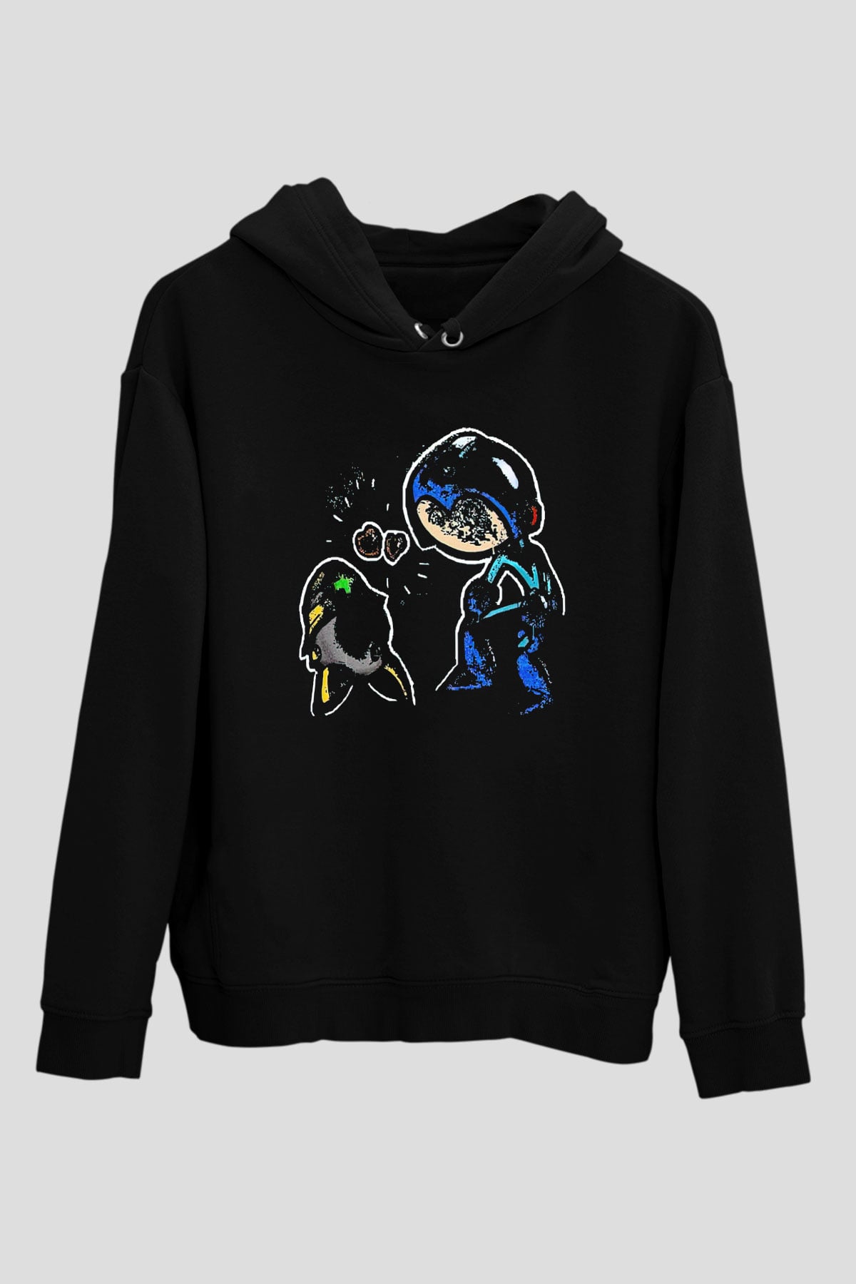 Mega Man Siyah Unisex Hoodie