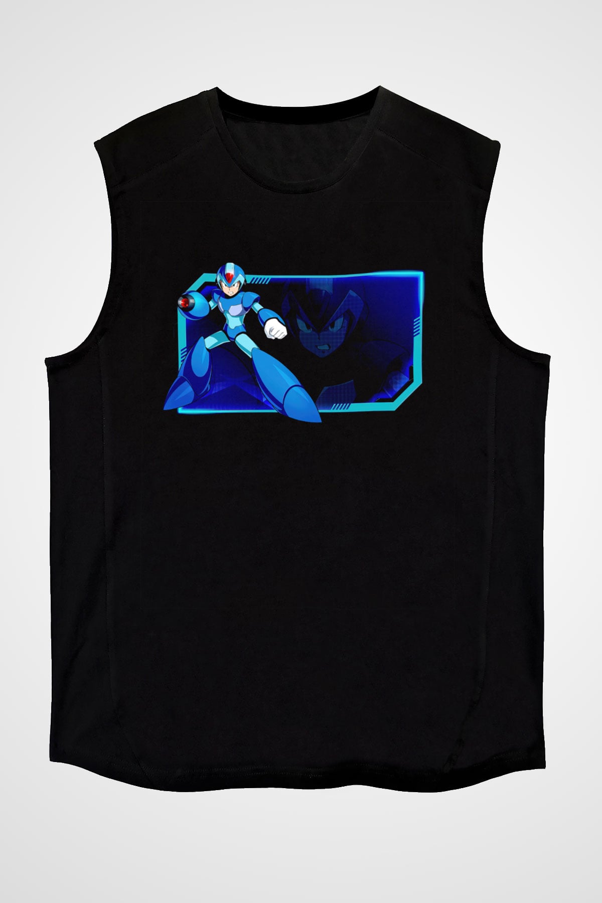 Mega Man Siyah Unisex  Kolsuz Tişört