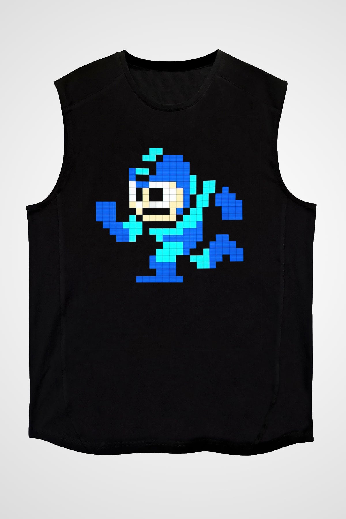 Mega Man Siyah Unisex Kolsuz Tişört