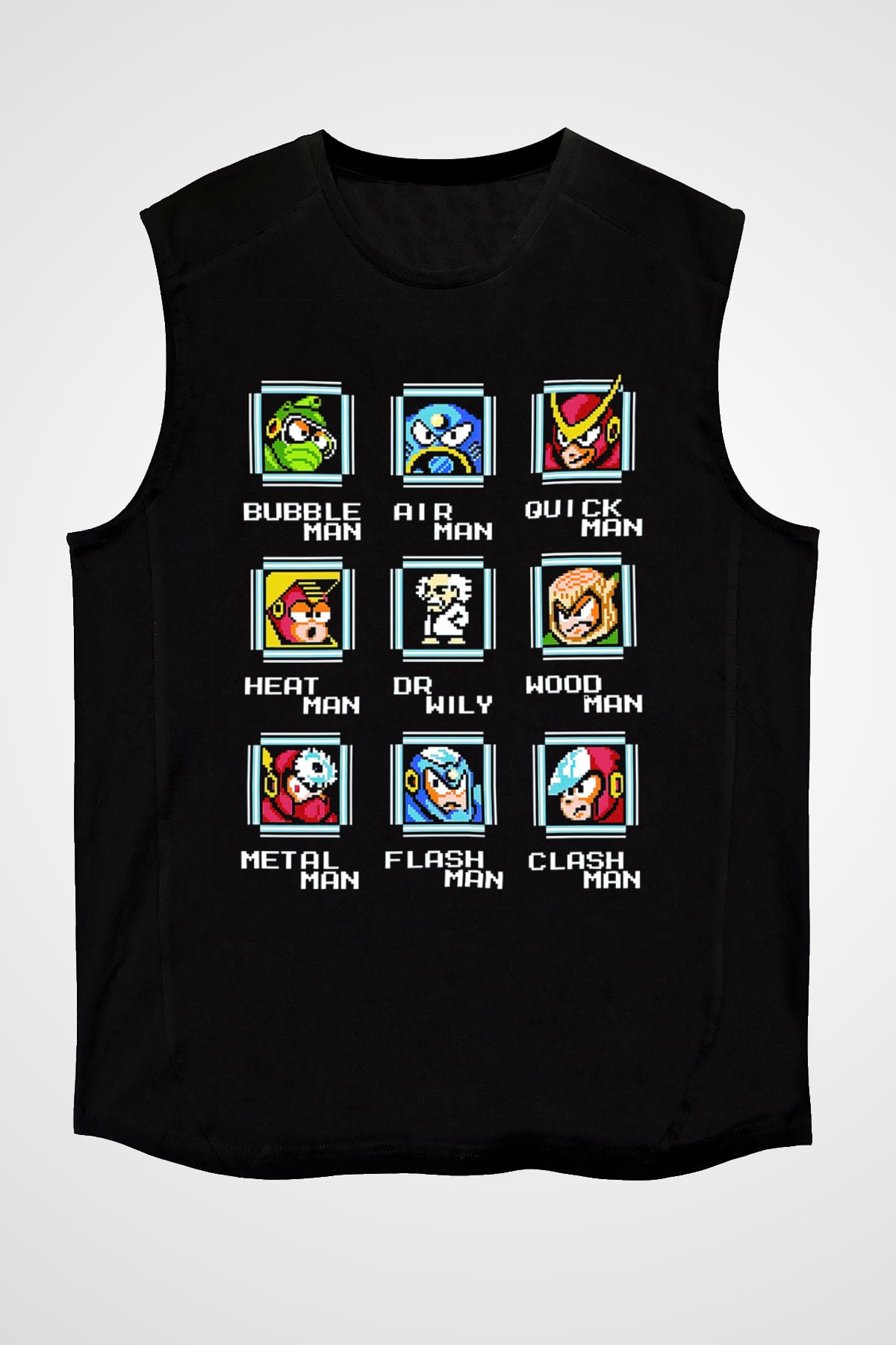 Mega Man Siyah Unisex  Kolsuz Tişört