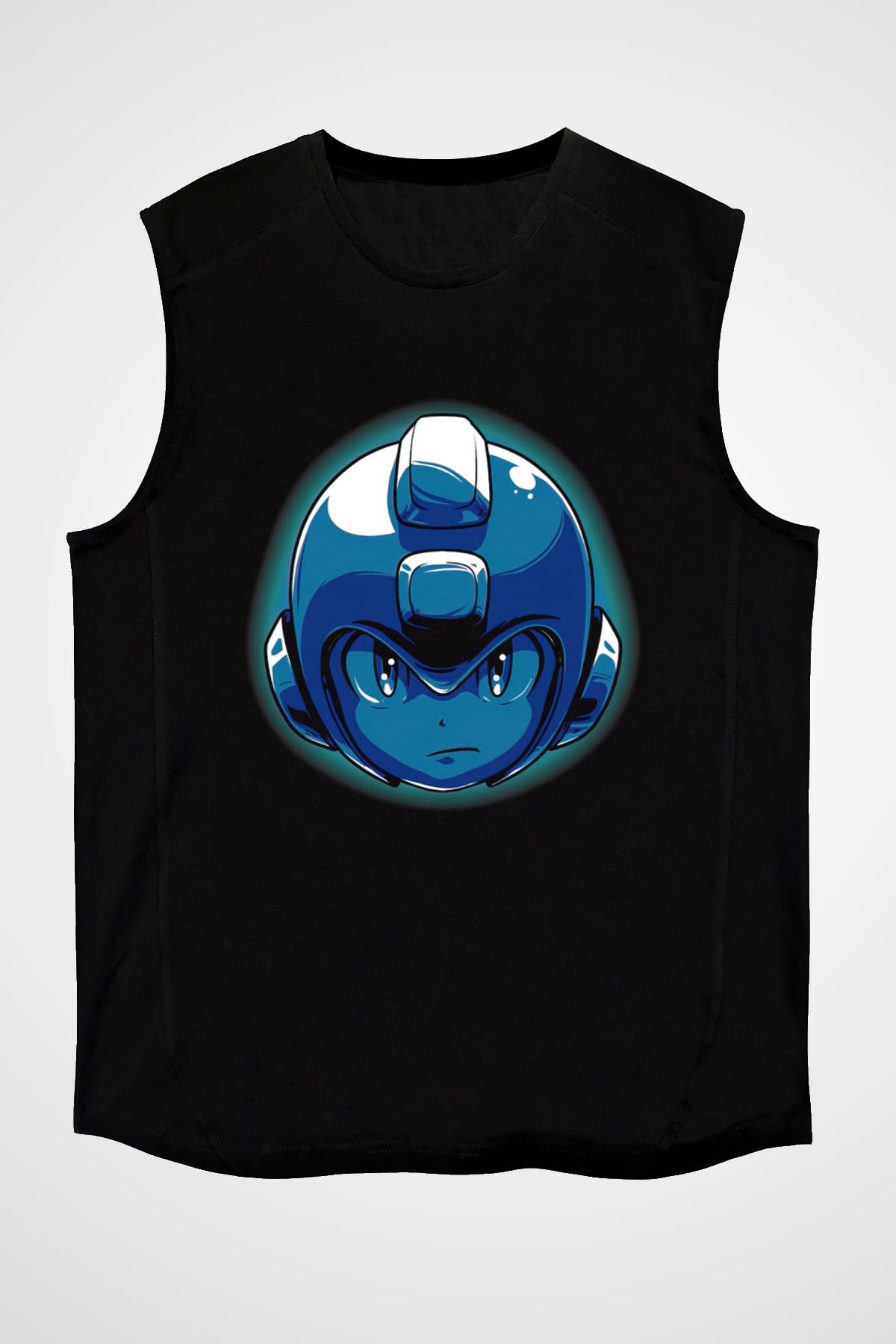 Mega Man Siyah Unisex  Kolsuz Tişört