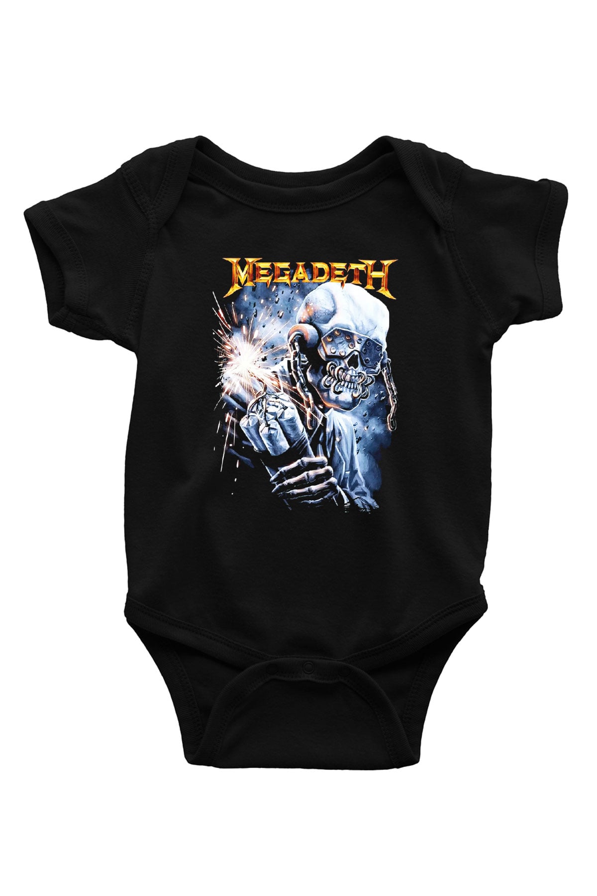 Megadeth Baskılı Siyah Bebek Body - Zıbın