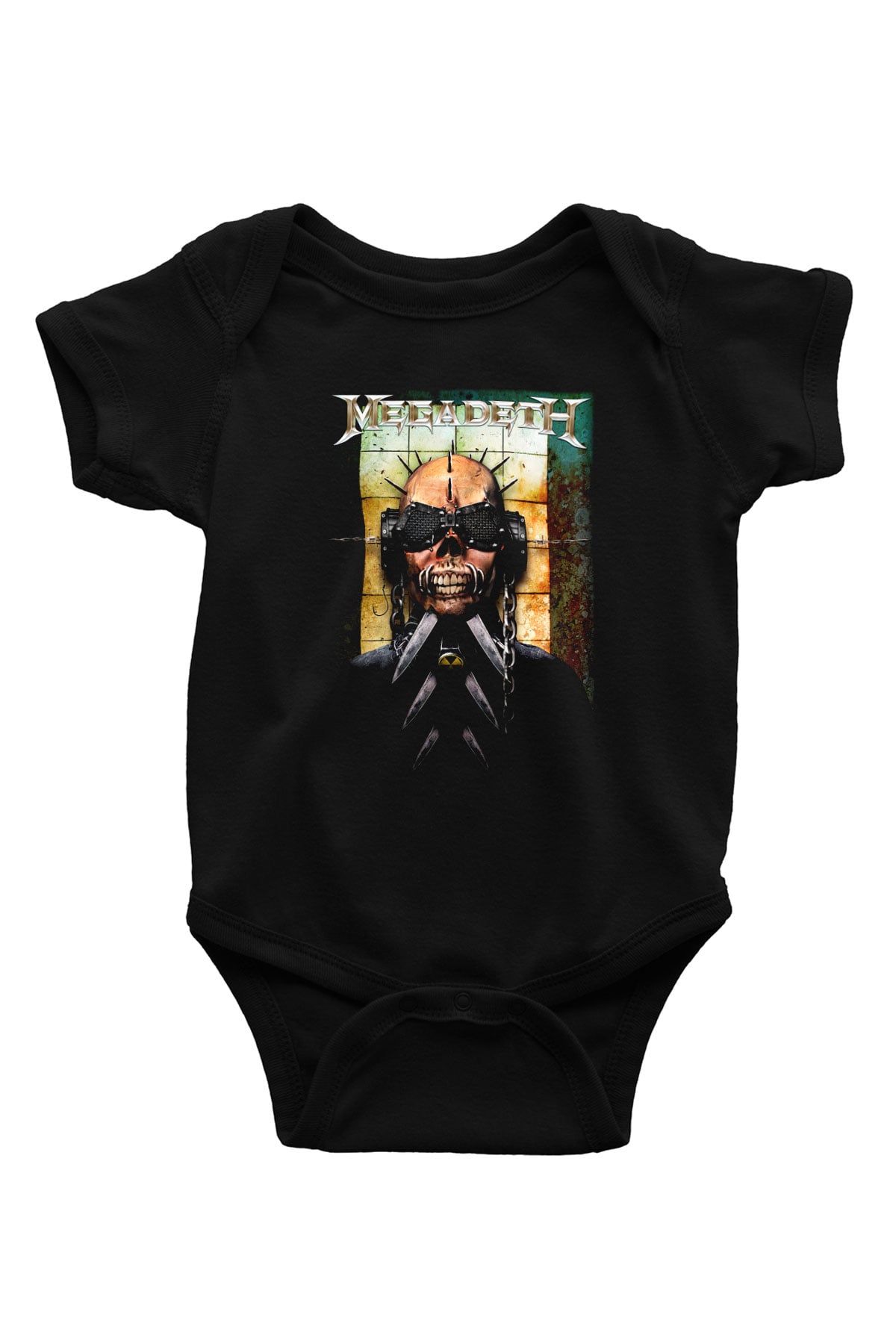 Megadeth Baskılı Siyah Bebek Body - Zıbın
