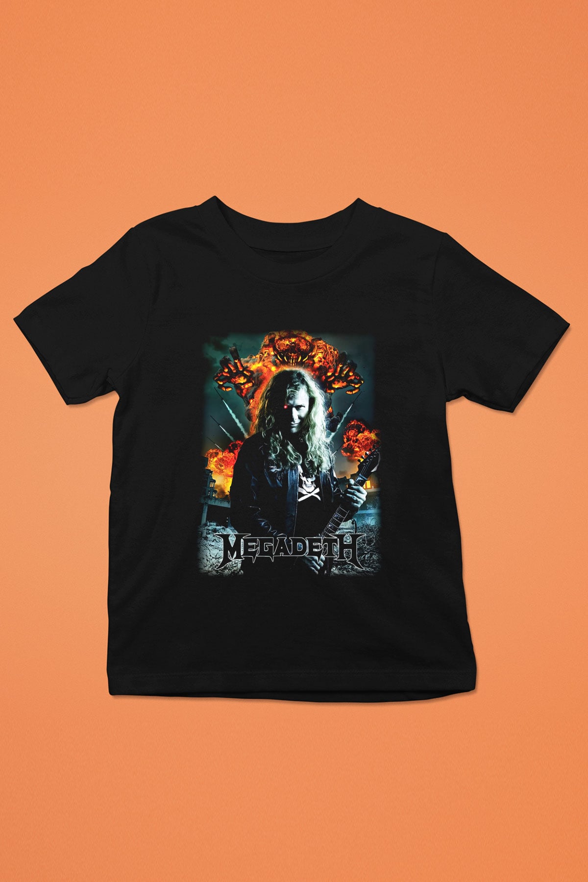 Megadeth Baskılı Siyah Unisex Çocuk Tişört