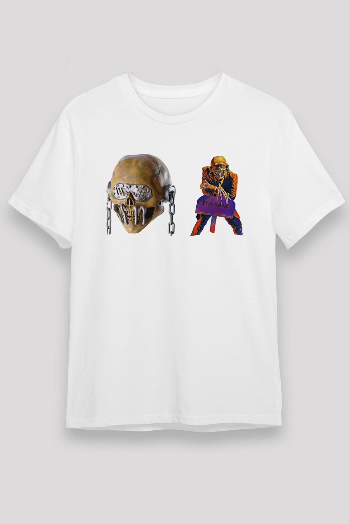 Megadeth Baskılı Unisex Beyaz Tişört - Tshirt