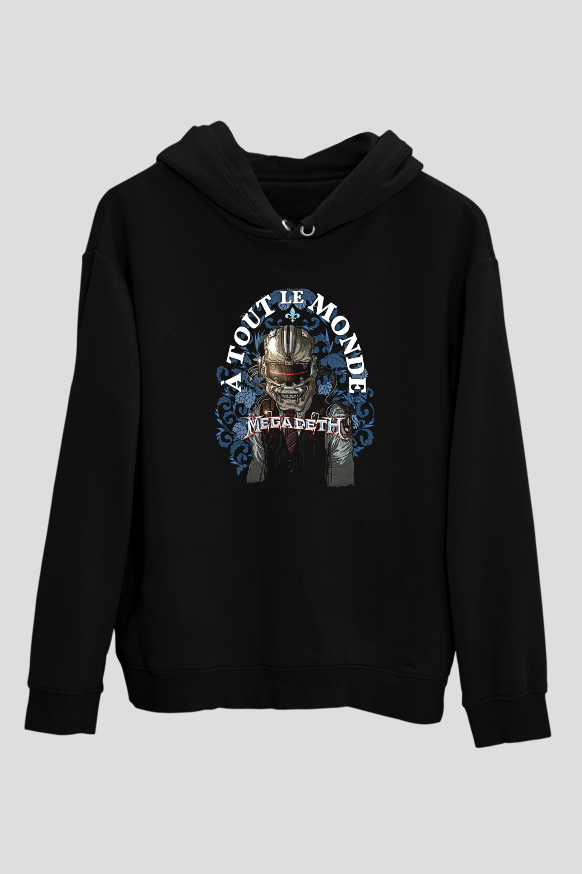Megadeth Baskılı Unisex Siyah Kapüşonlu Sweatshirt