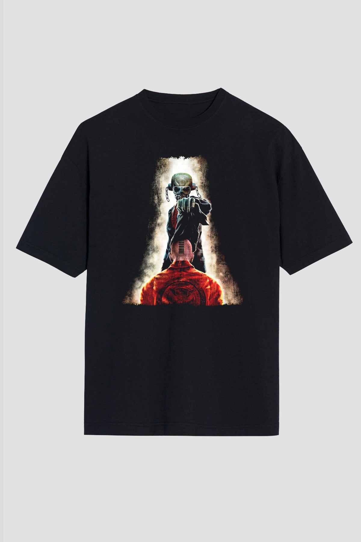 Megadeth Baskılı Unisex Siyah Oversize Tişört - Tshirt