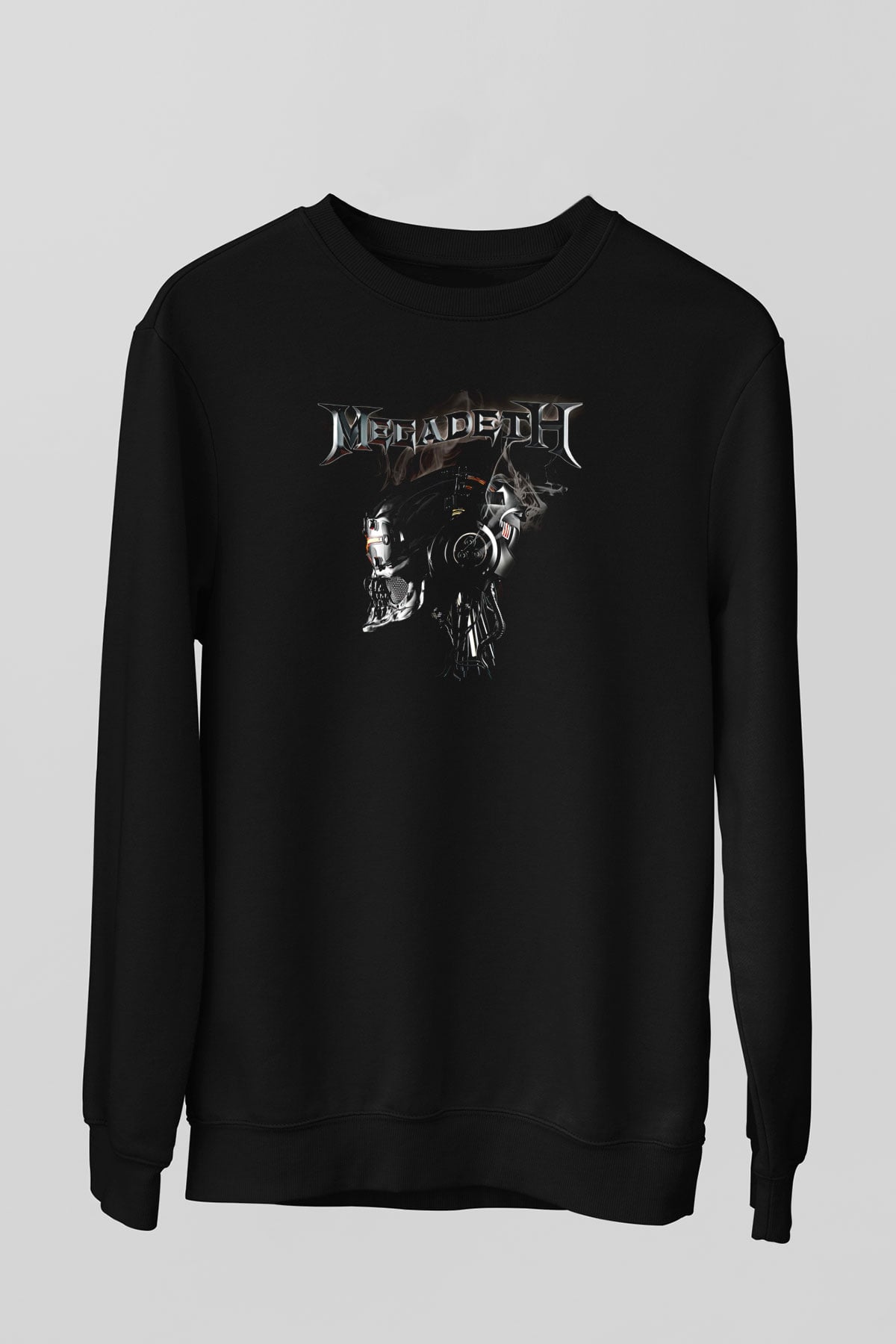 Megadeth Baskılı Unisex Siyah Sweatshirt