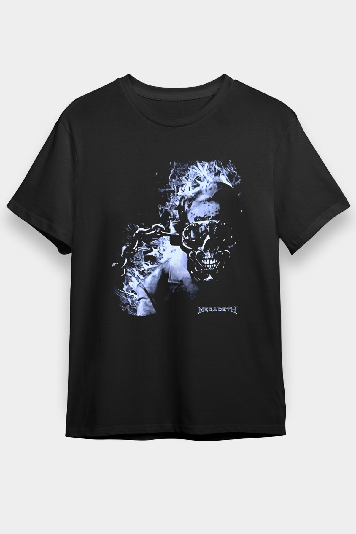Megadeth Baskılı Unisex Siyah Tişört - Tshirt