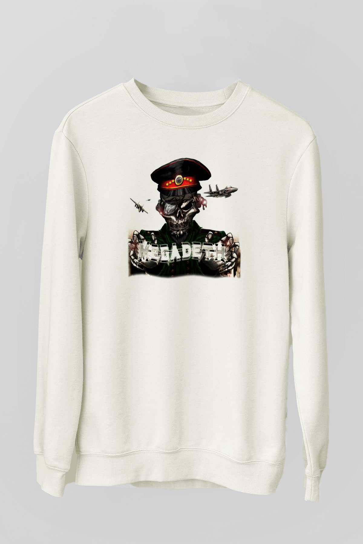 Megadeth Beyaz Unisex Sweatshirt