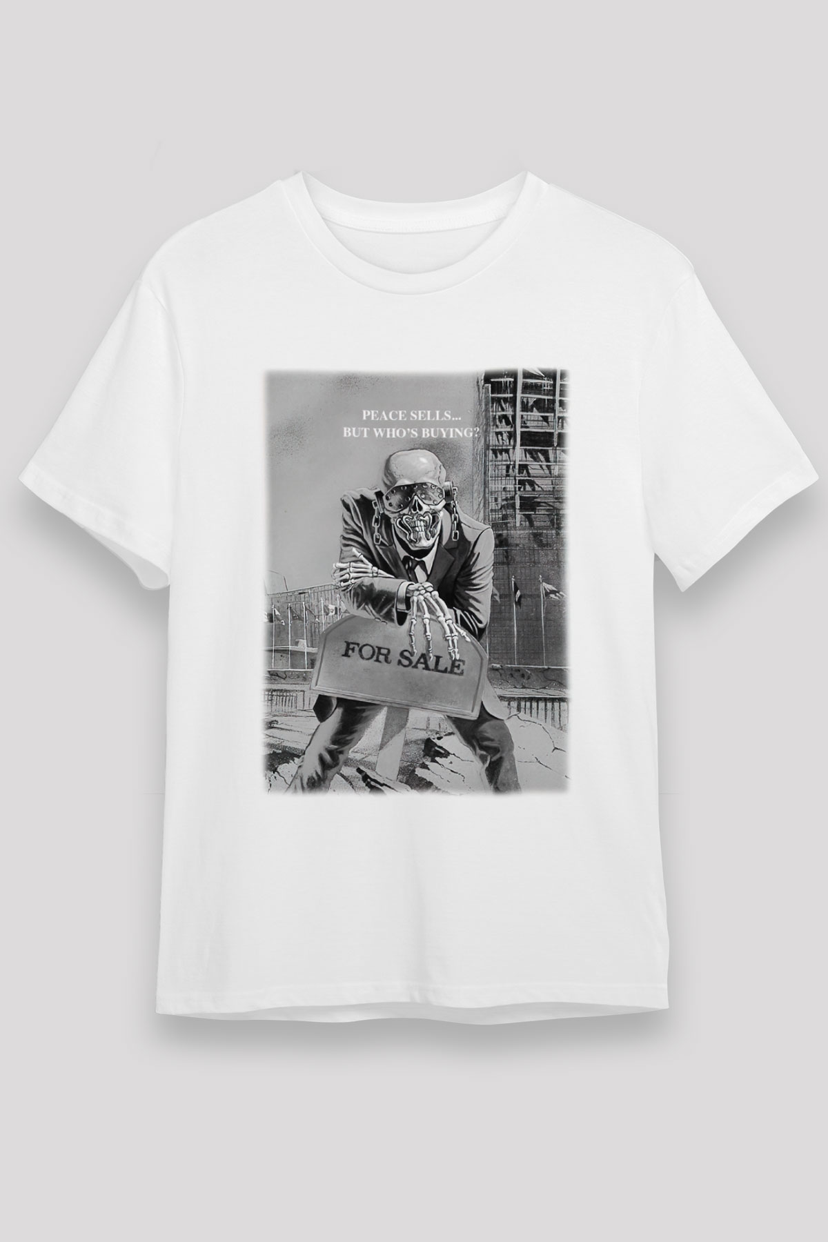 Megadeth Beyaz Unisex Tişört T-Shirt - TişörtFabrikası