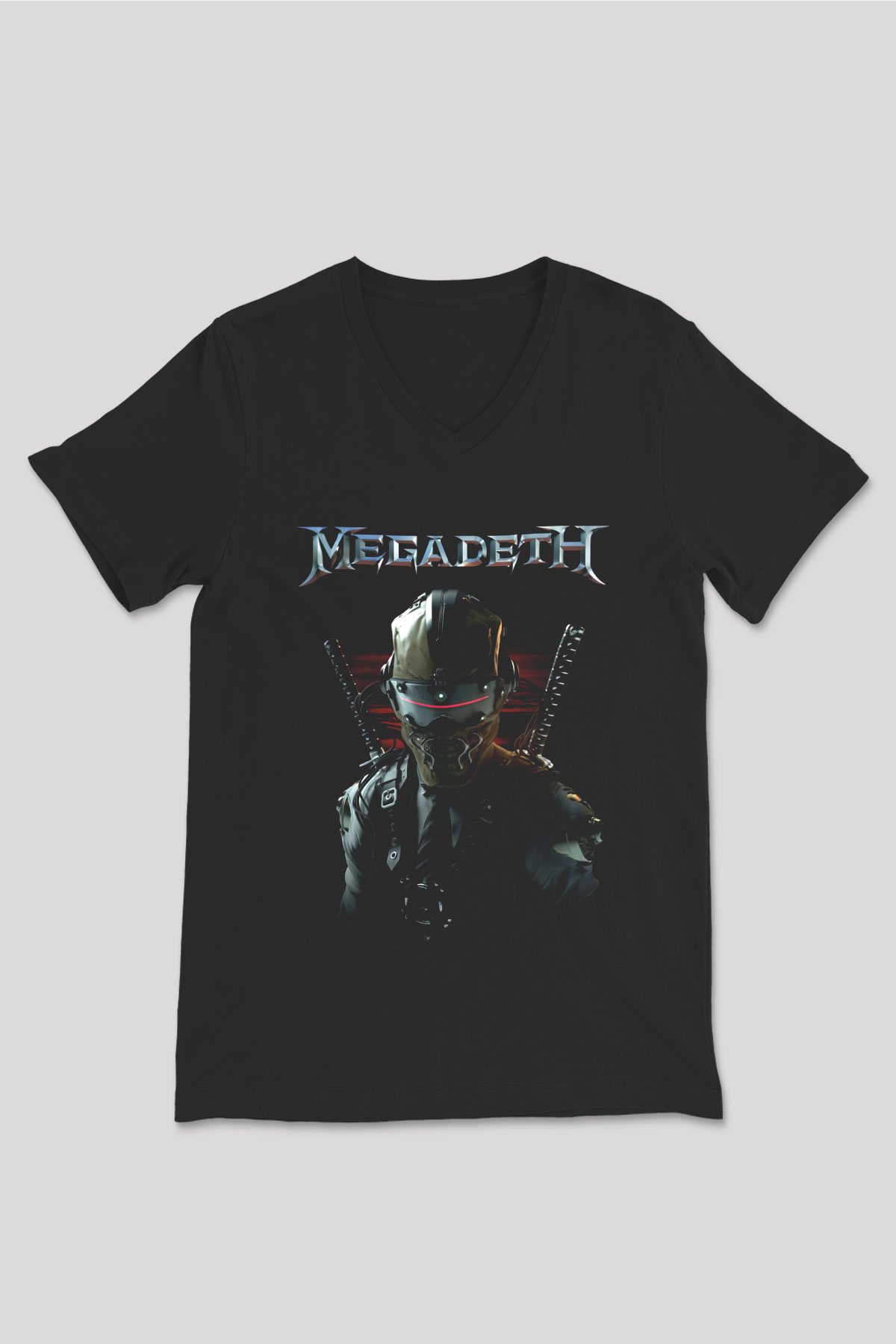 Megadeth Siyah Unisex V Yaka Tişört
