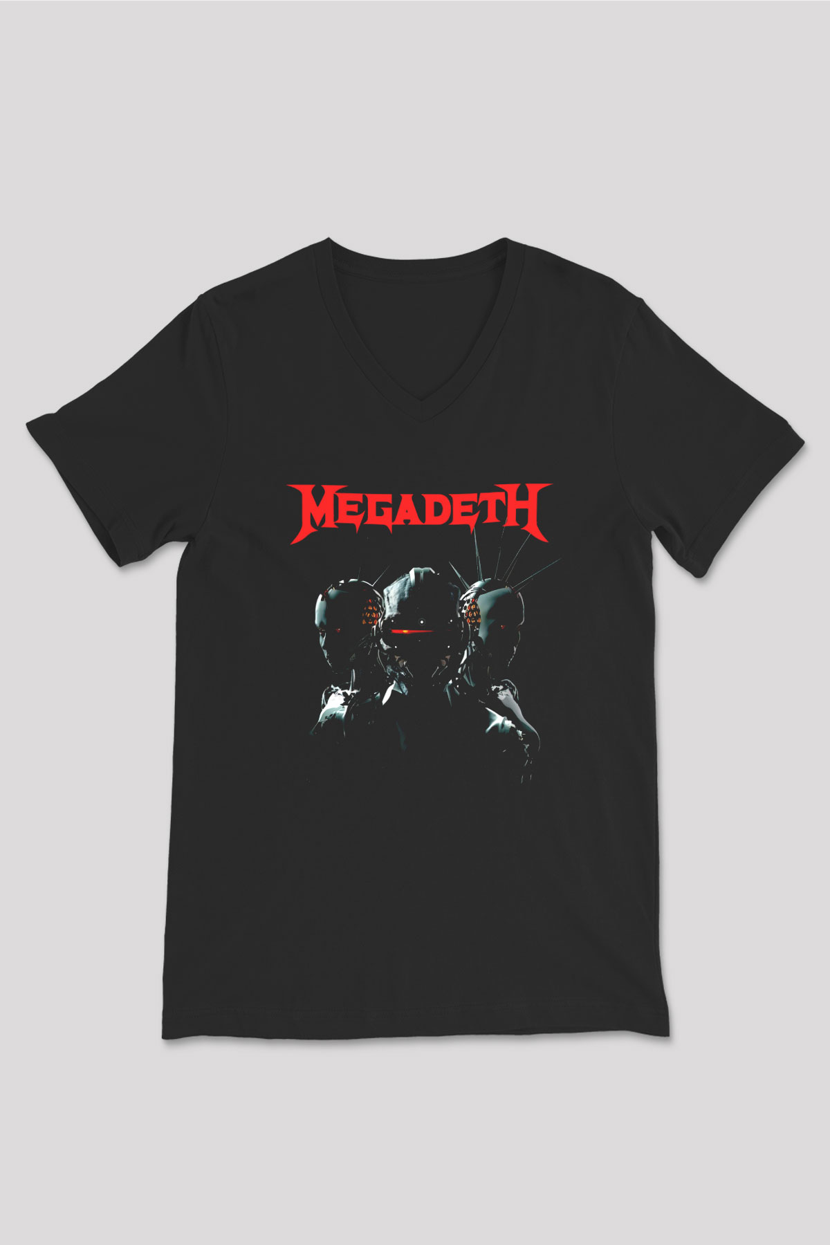 Megadeth Siyah Unisex V Yaka Tişört