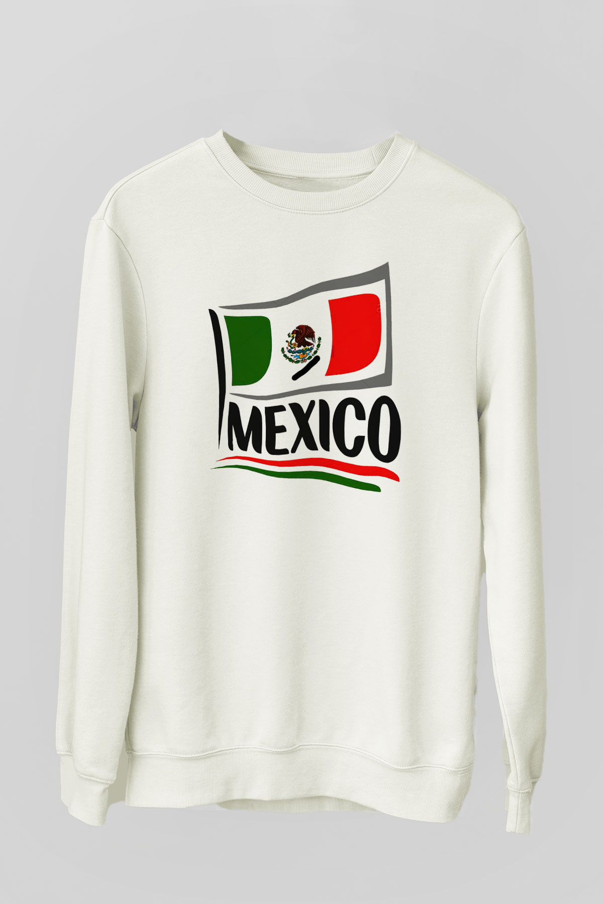 Meksika Beyaz Unisex Sweatshirt