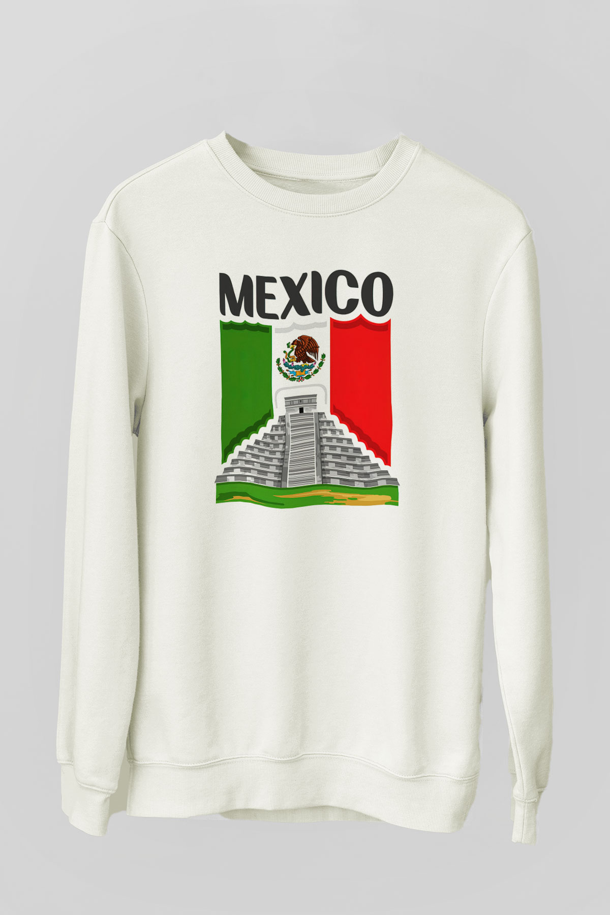 Meksika Beyaz Unisex Sweatshirt