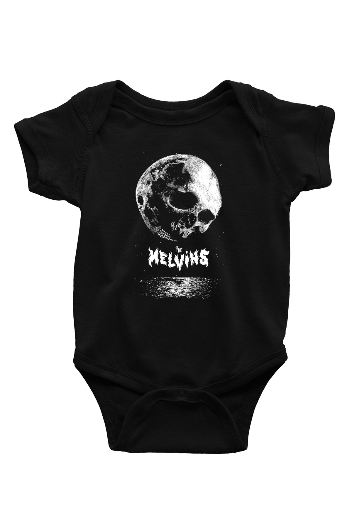 Melvins Baskılı Unisex Siyah Bebek Body - Zıbın