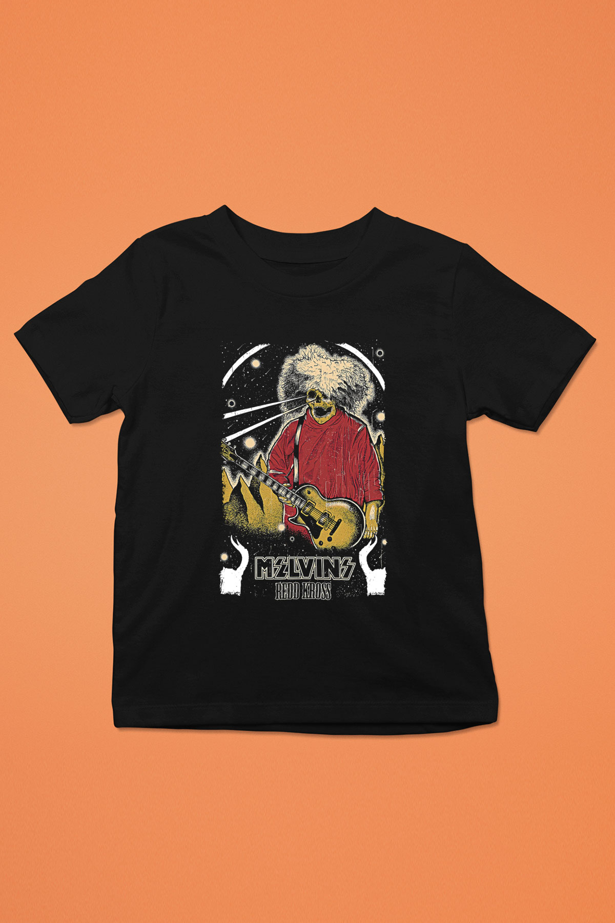 Melvins Baskılı Unisex Siyah Çocuk Tişört - Tshirt