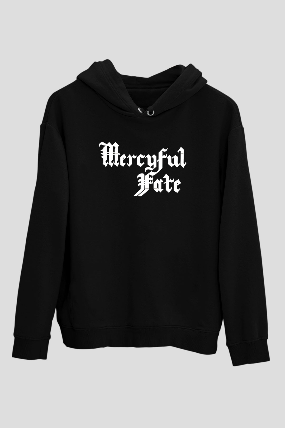 Mercyful Fate Baskılı Unisex Siyah Kapüşonlu Sweatshirt
