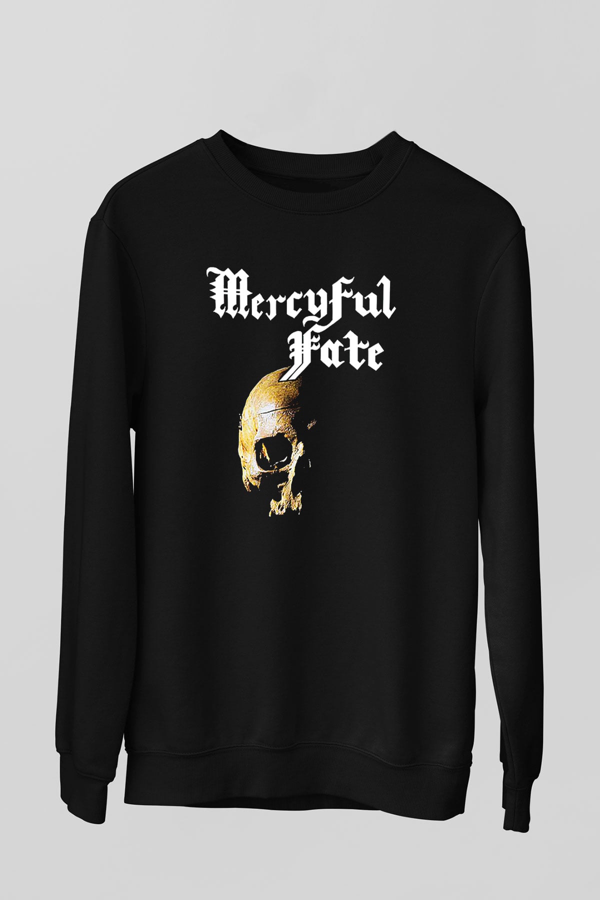 Mercyful Fate Baskılı Unisex Siyah Sweatshirt