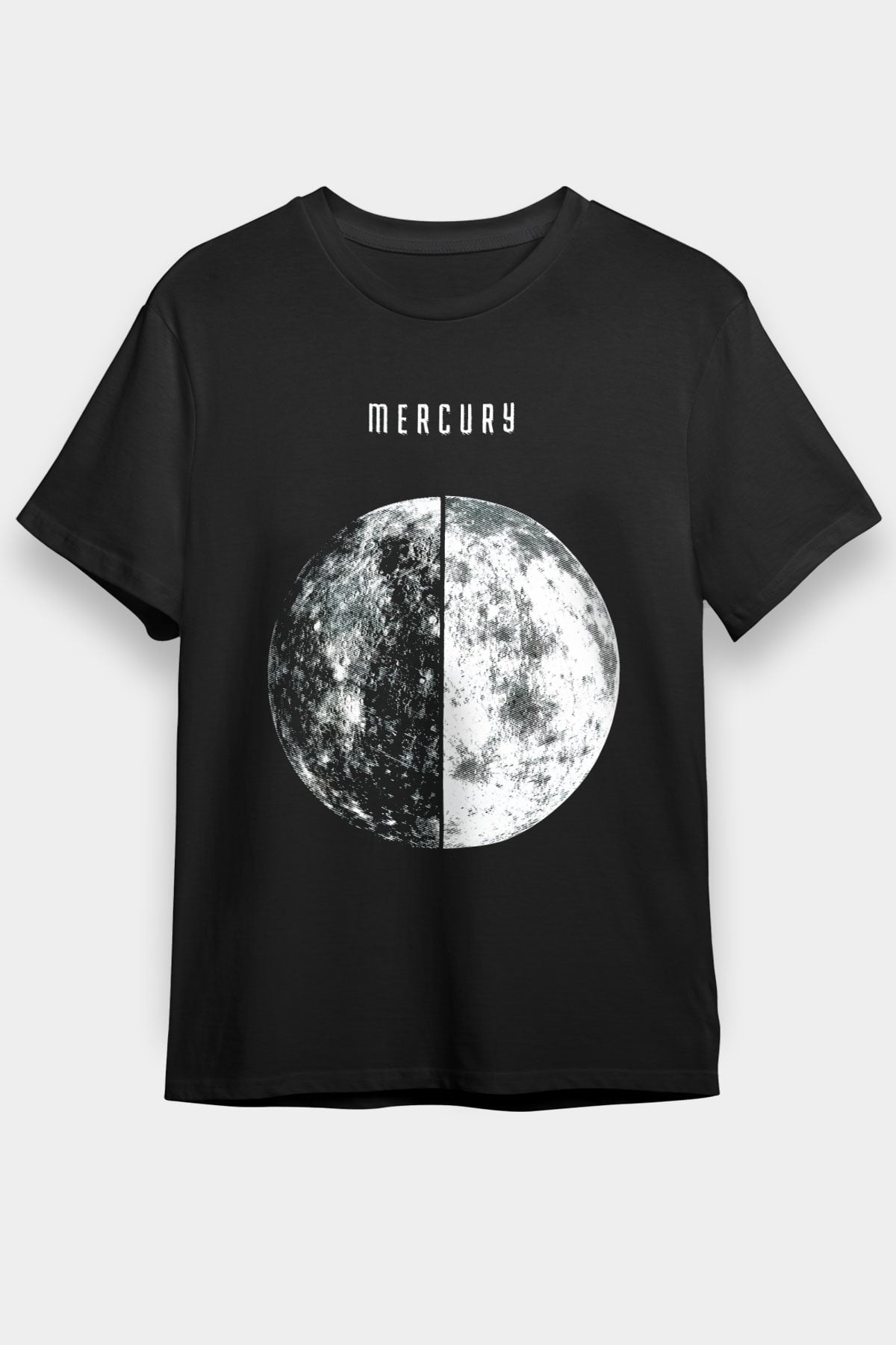 Merkür Siyah Unisex Tişört T-Shirt - TişörtFabrikası