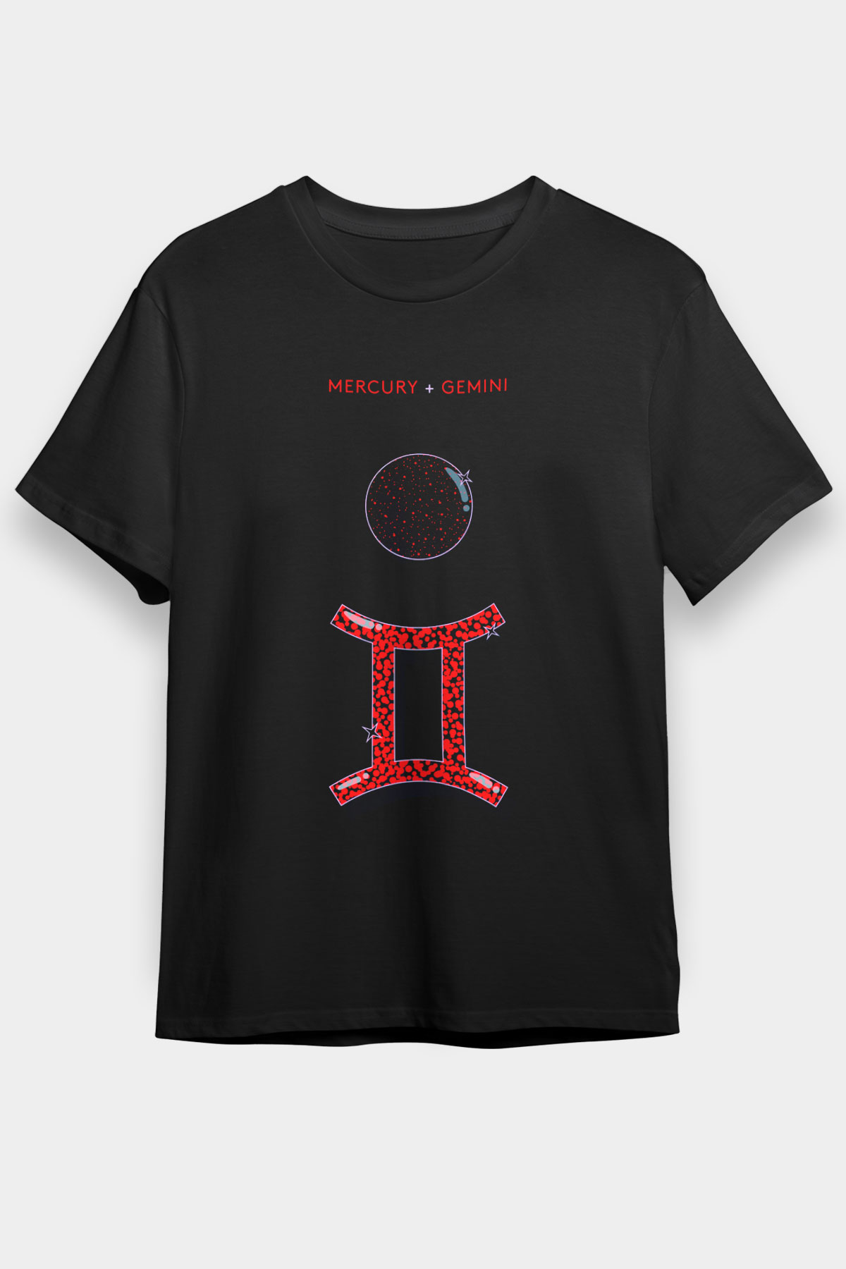 Merkür Siyah Unisex Tişört T-Shirt - TişörtFabrikası