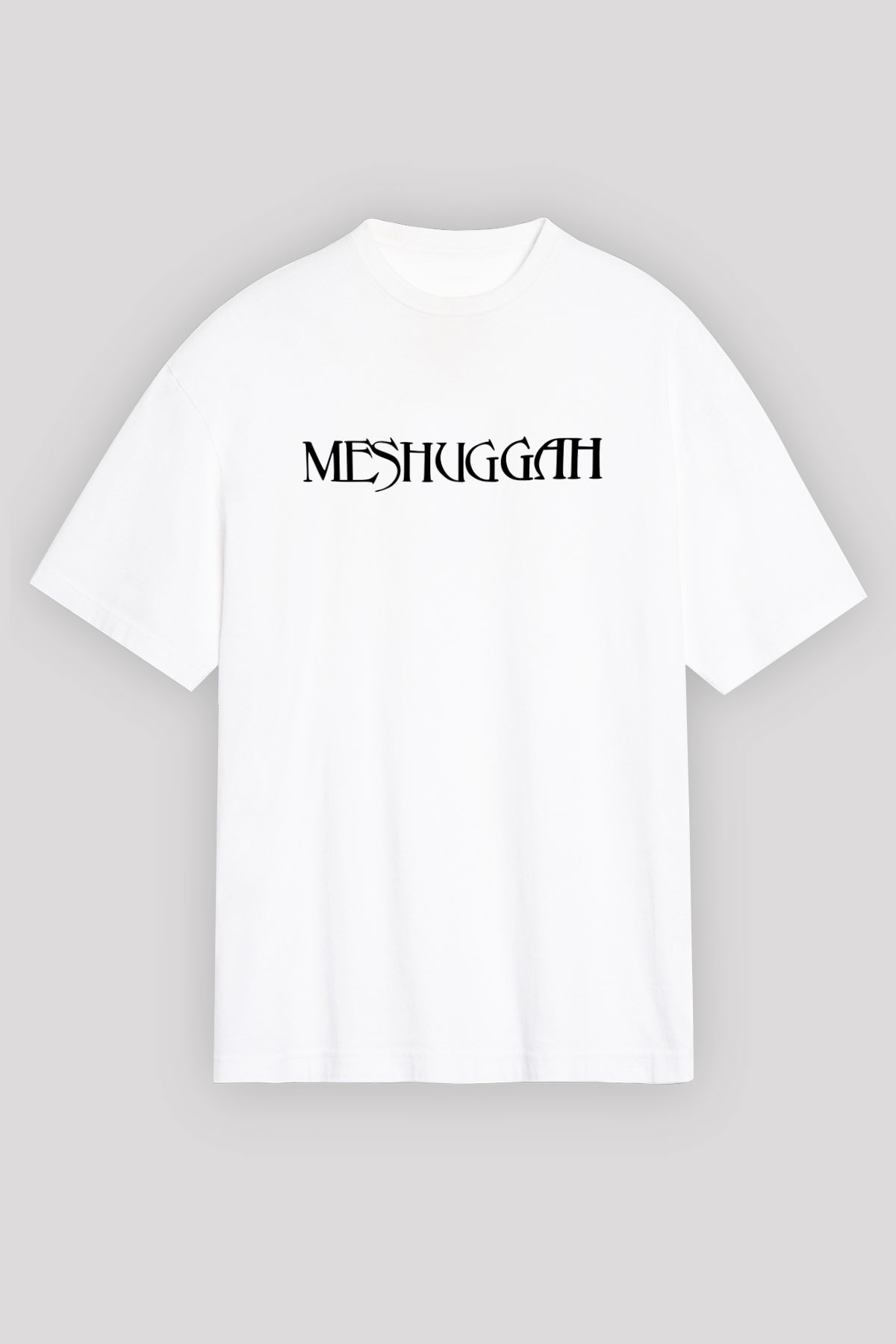 Meshuggah Beyaz Unisex Oversize Tişört T-Shirt