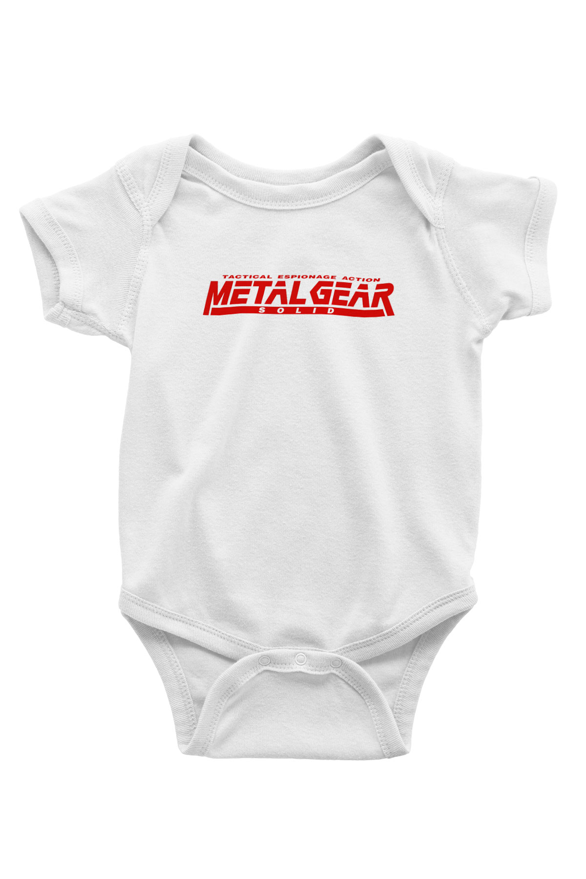 Metal Gear Solid Baskılı Beyaz Unisex Bebek Body - Zıbın