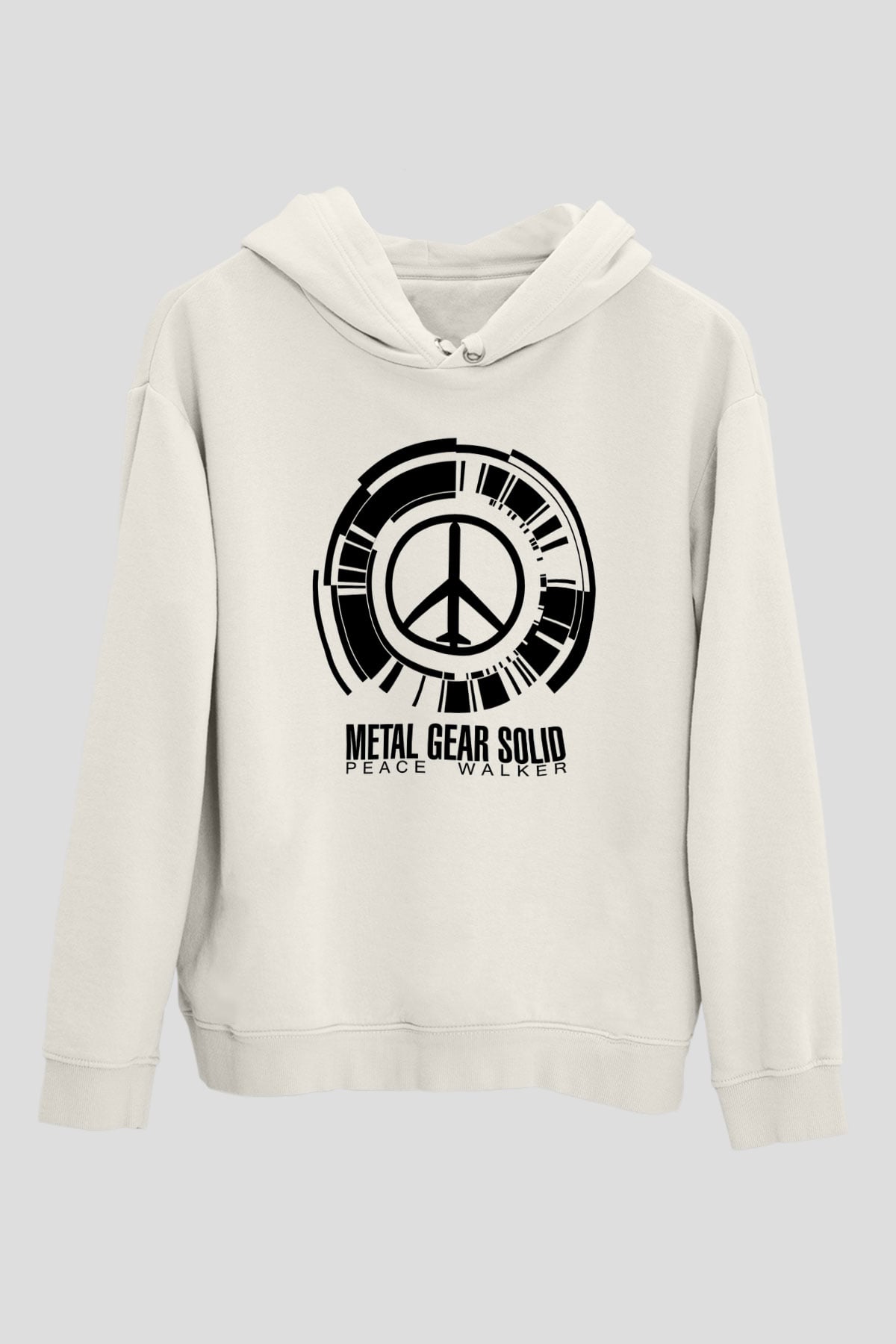 Metal Gear Solid Beyaz Unisex Kapşonlu Sweatshirt
