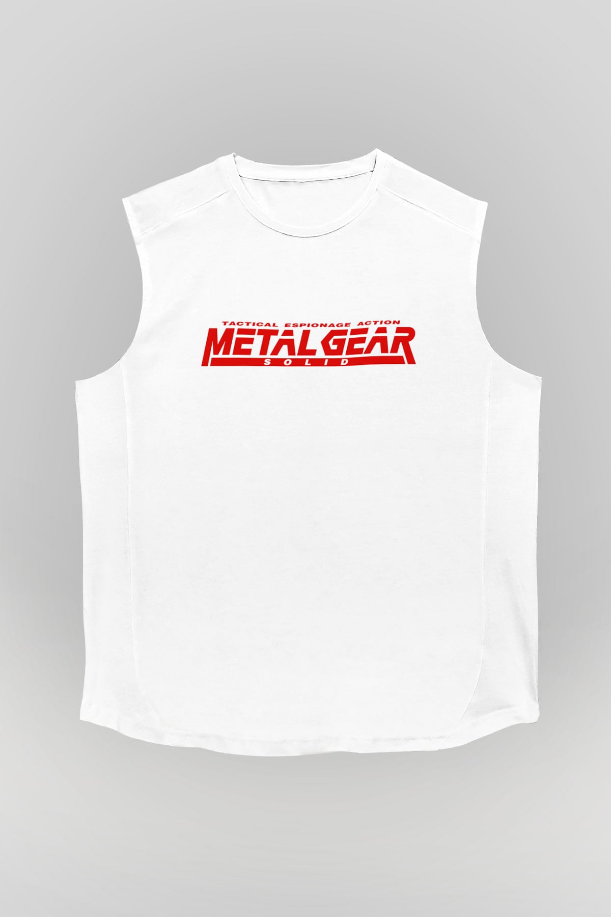 Metal Gear Solid Beyaz Unisex Kolsuz Tişört