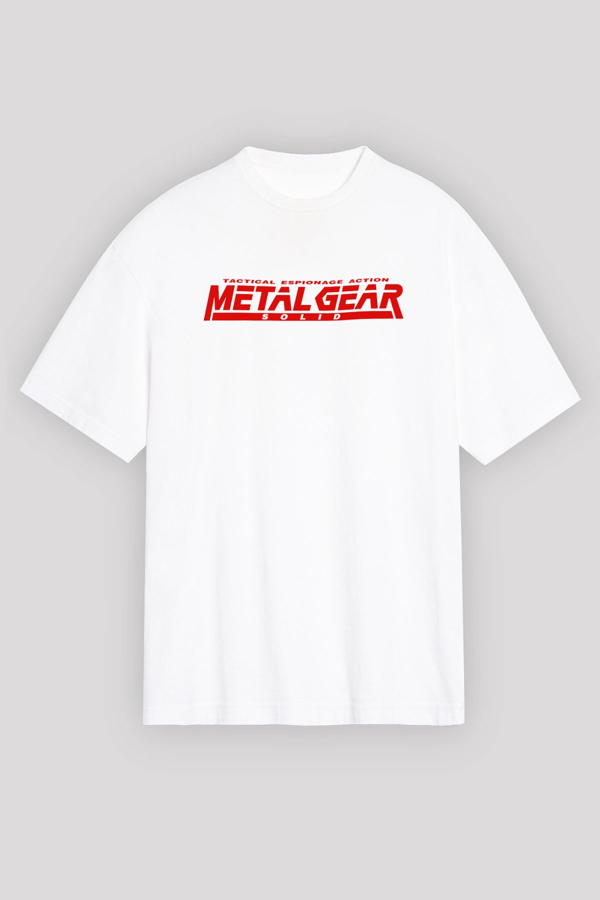Metal Gear Solid Beyaz Unisex Oversize Tişört T-Shirt