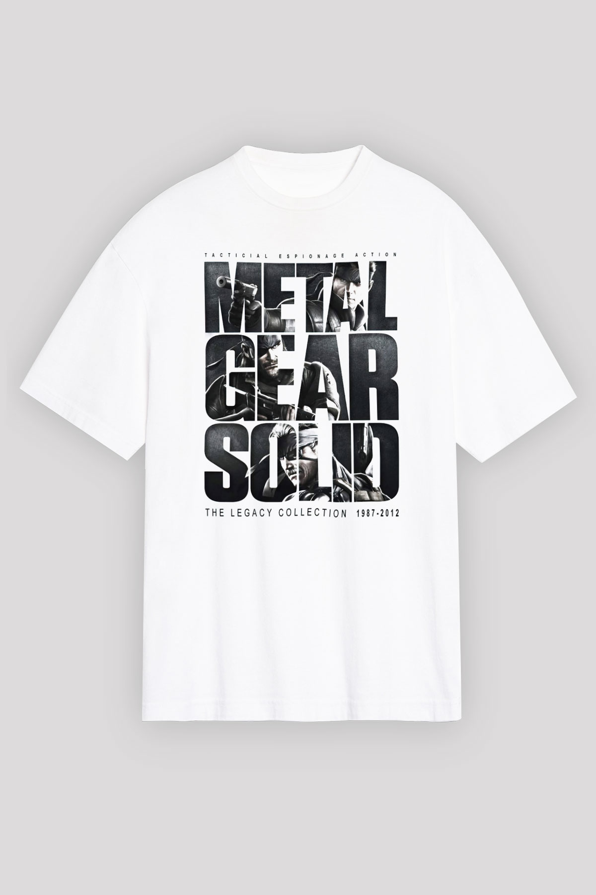 Metal Gear Solid Beyaz Unisex Oversize Tişört T-Shirt
