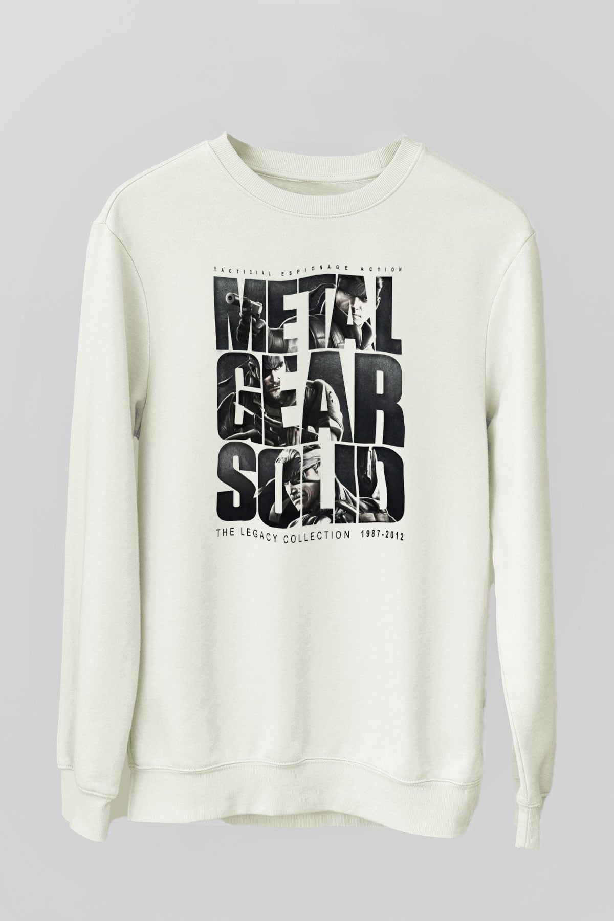 Metal Gear Solid Beyaz Unisex Sweatshirt