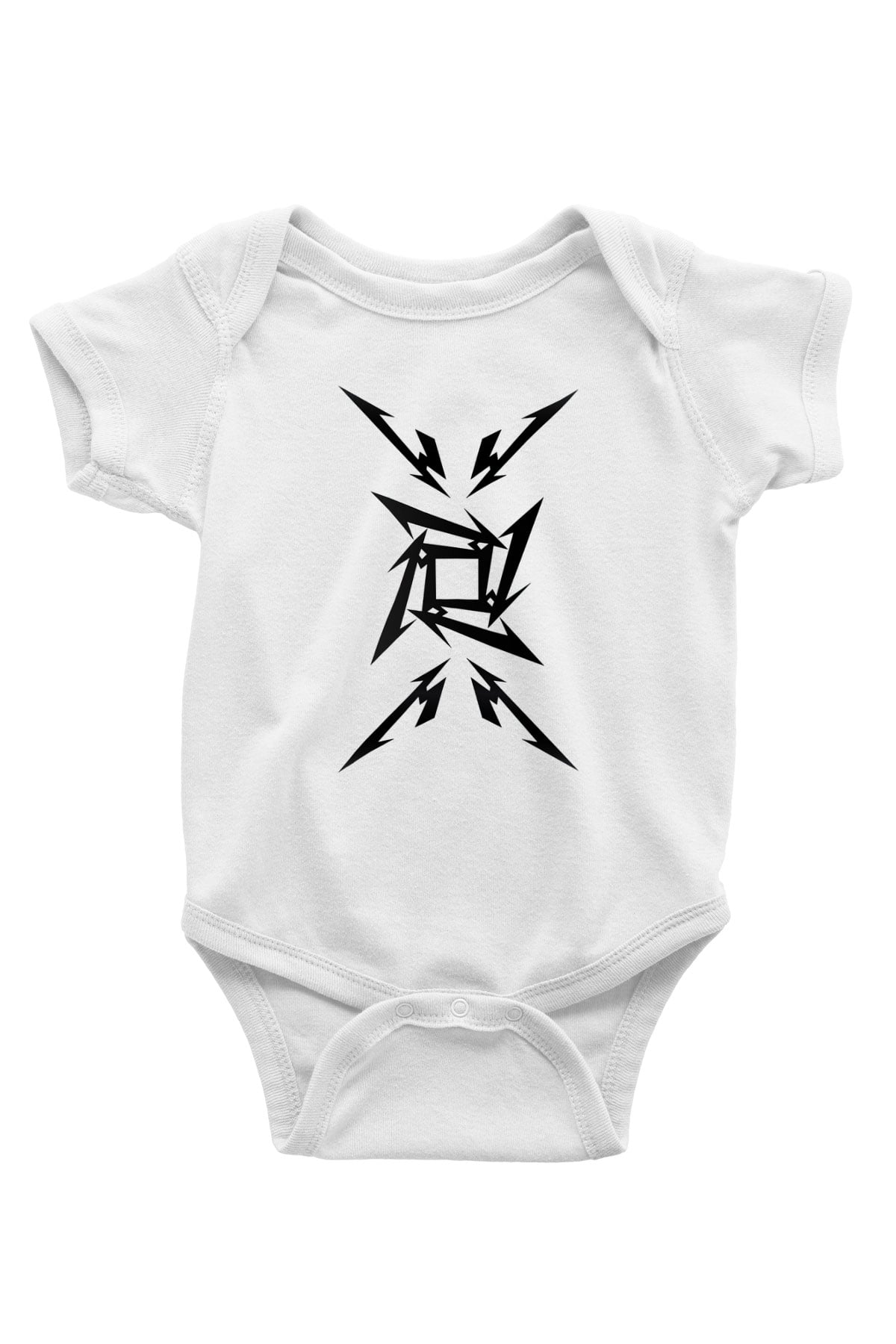 Metallica Baskılı Beyaz Unisex Bebek Body - Zıbın