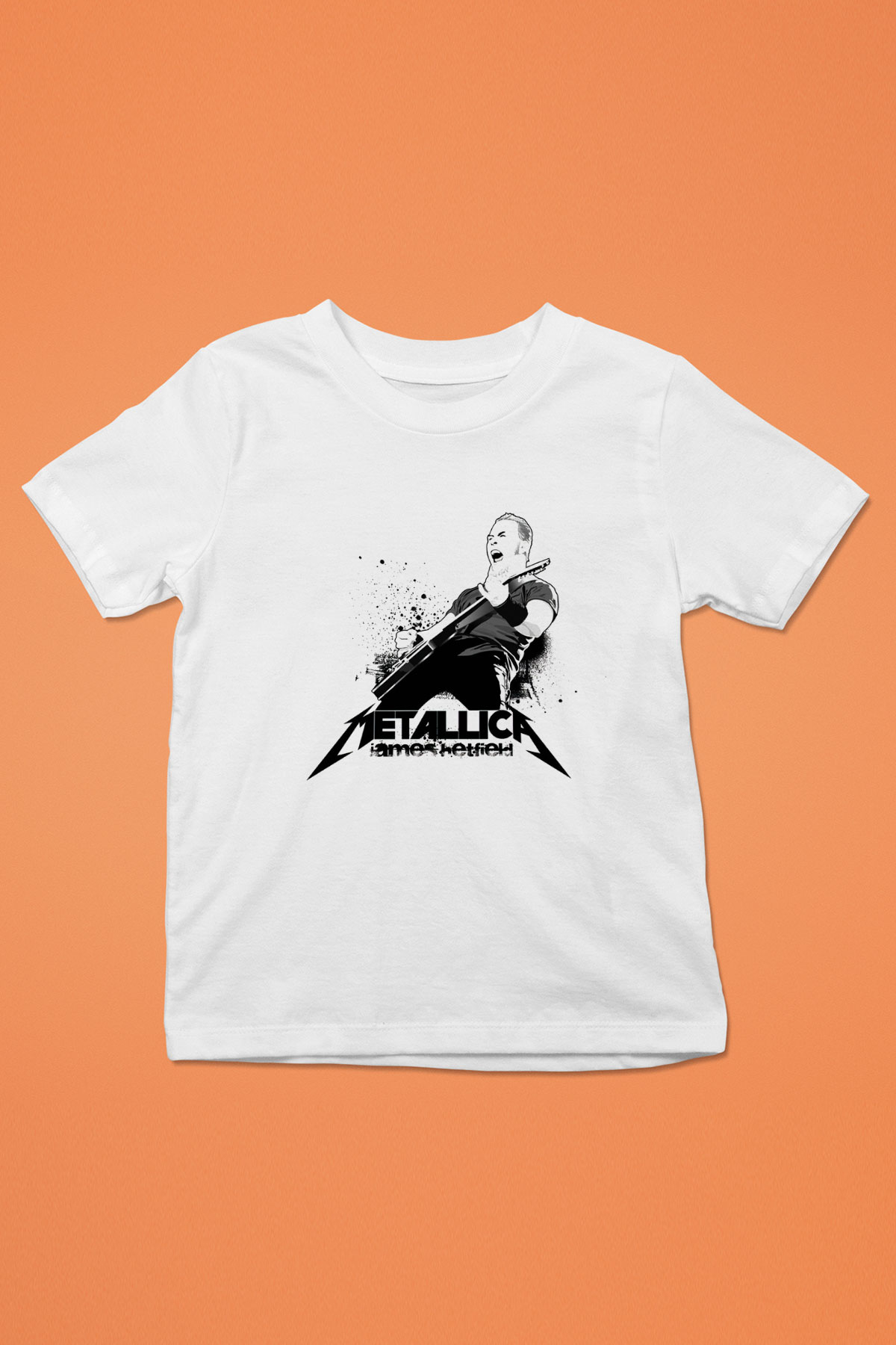 Metallica Baskılı Beyaz Unisex Çocuk Tişört