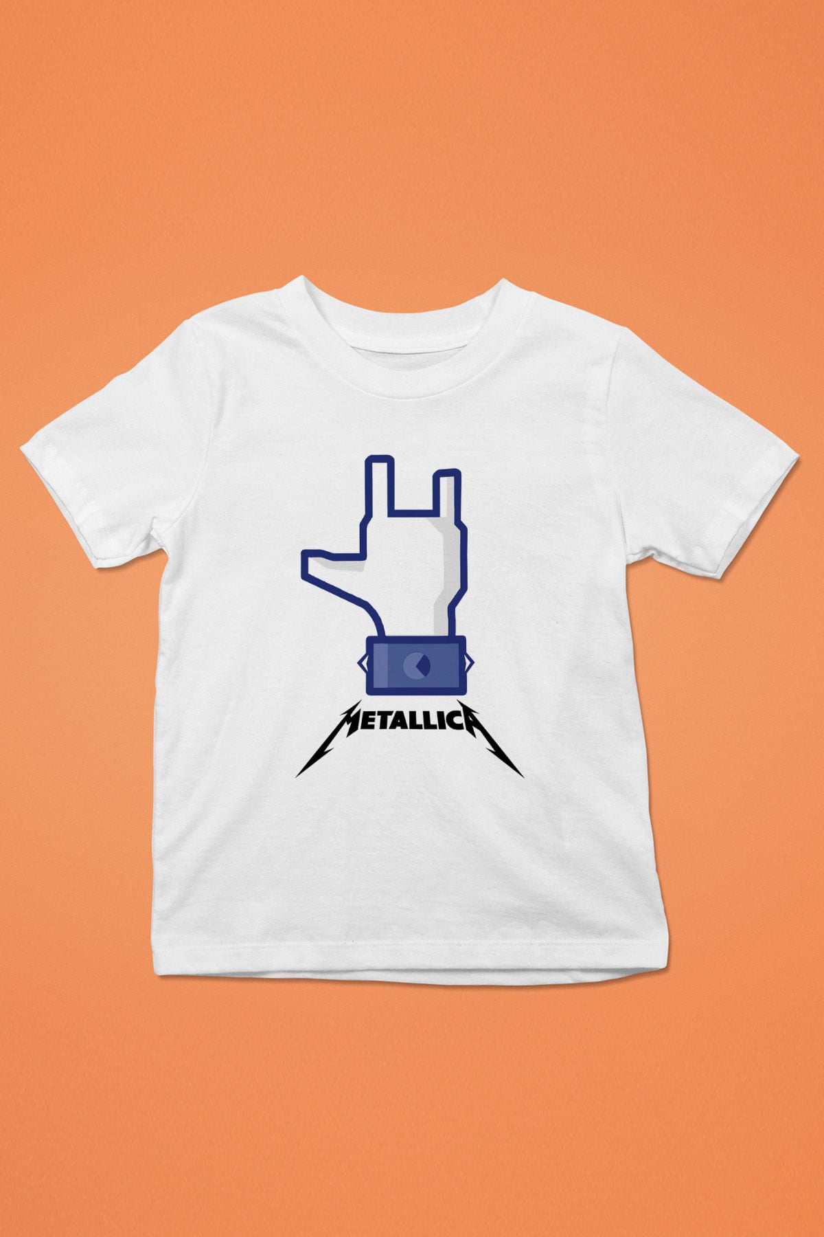 Metallica Baskılı Beyaz Unisex Çocuk Tişört