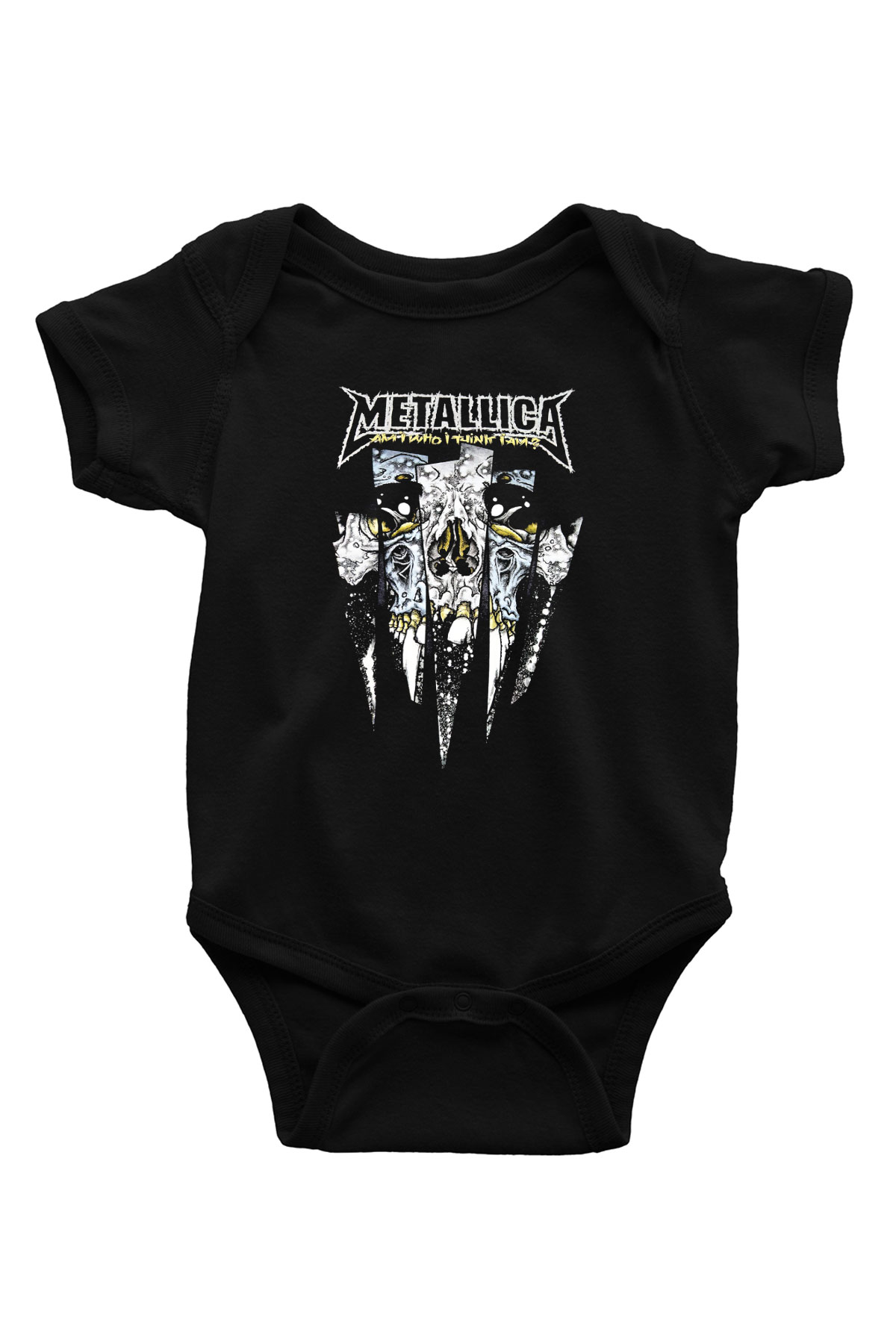 Metallica Baskılı Siyah Bebek Body - Zıbın