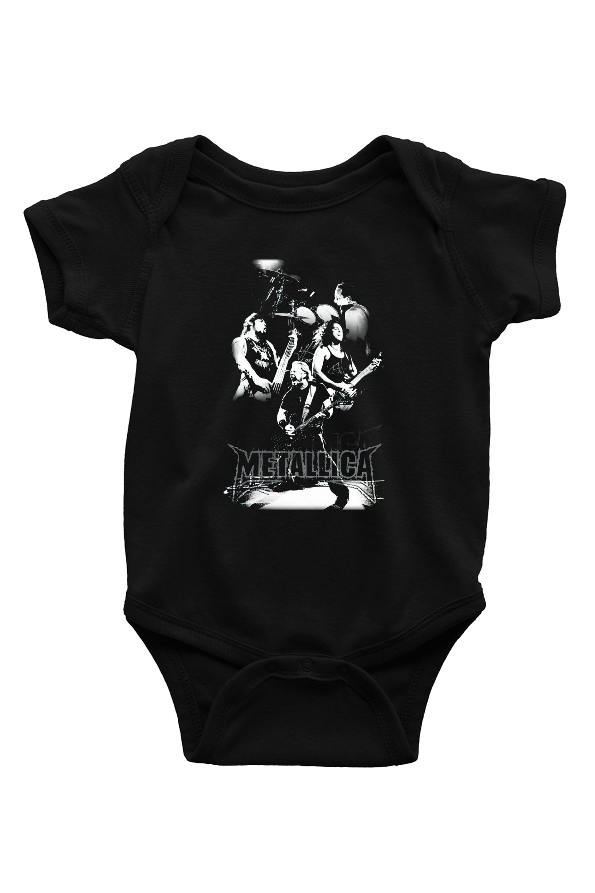 Metallica Baskılı Siyah Bebek Body - Zıbın